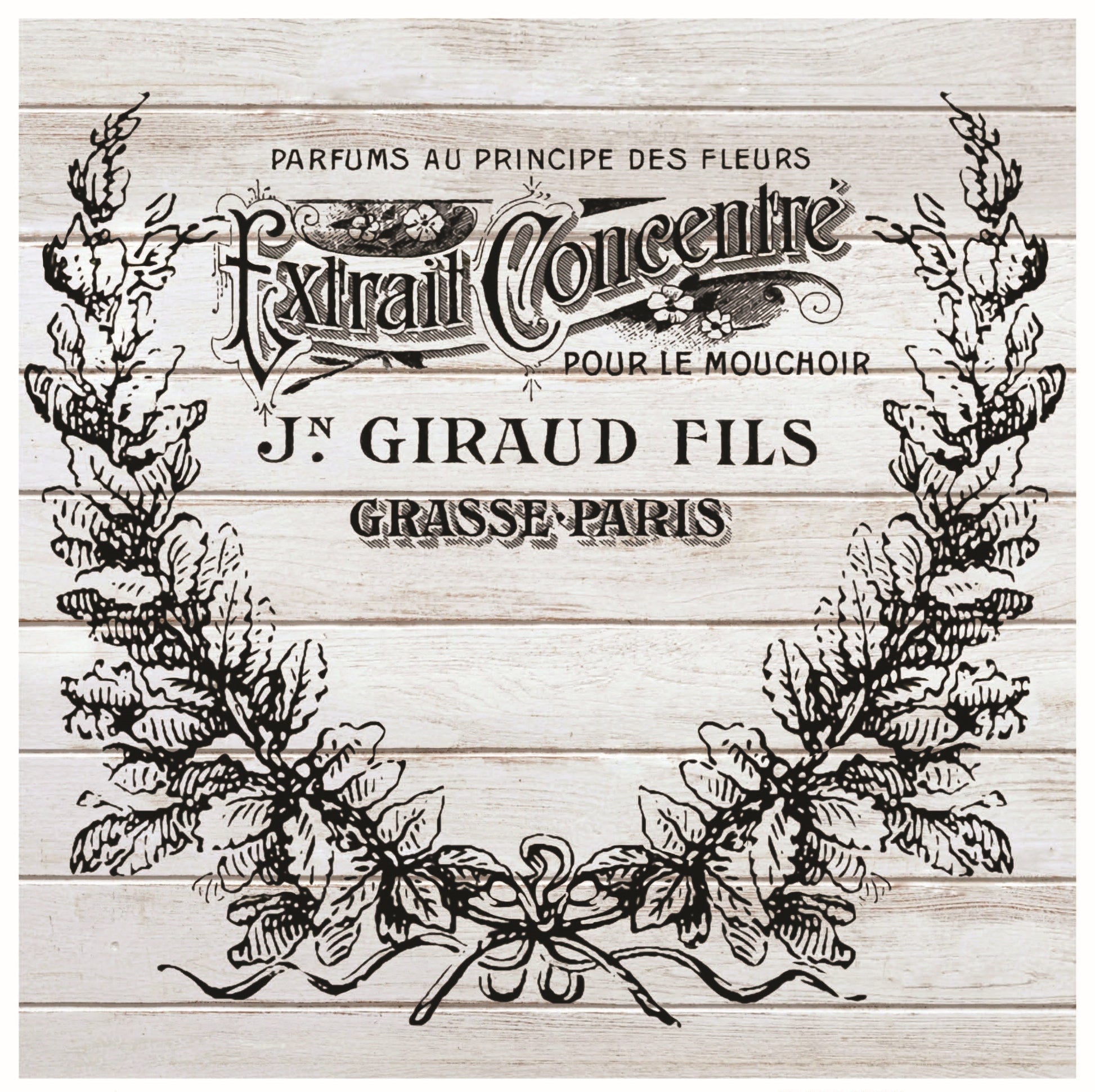 Carte Postale - Parfumes - Large Decoupage Paper for Furniture - Rice Paper for Decoupage - Black & White