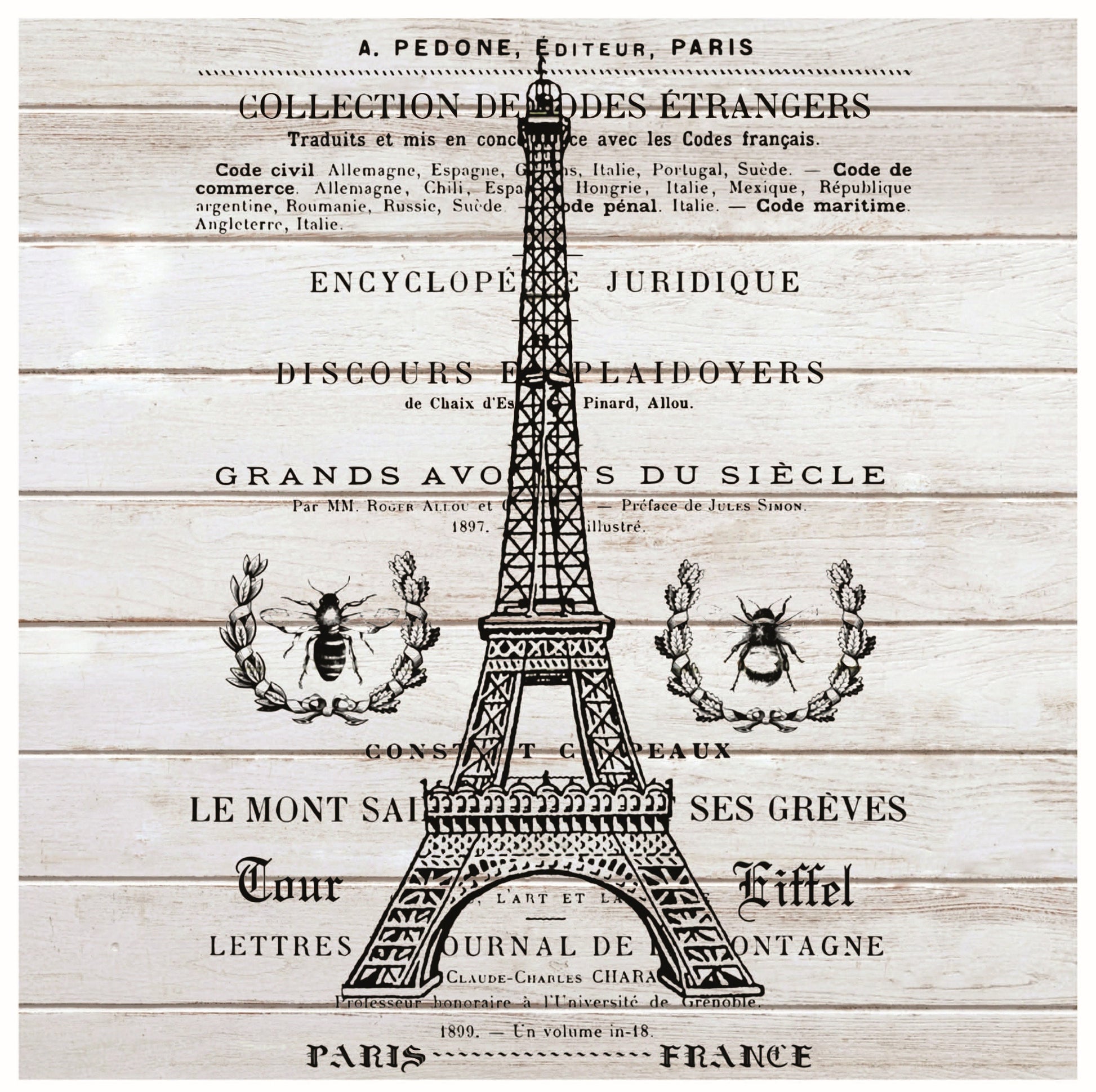 Eiffel Paris France - Large Decoupage Paper for Furniture - Rice Paper for Decoupage - Black & White
