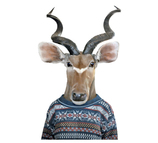 Greater Kudu - Large Decoupage Paper for Furniture - Rice Paper Decoupage - Animal Decoupage