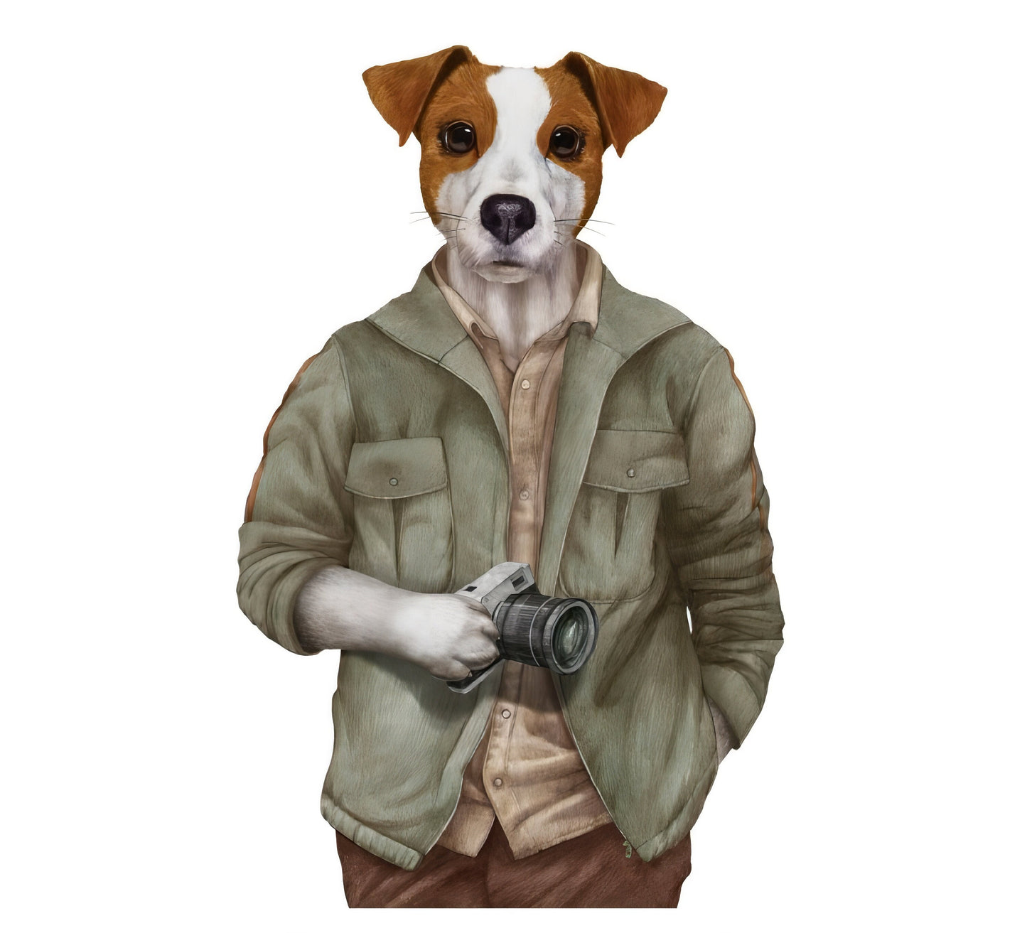 dog portrait decoupage