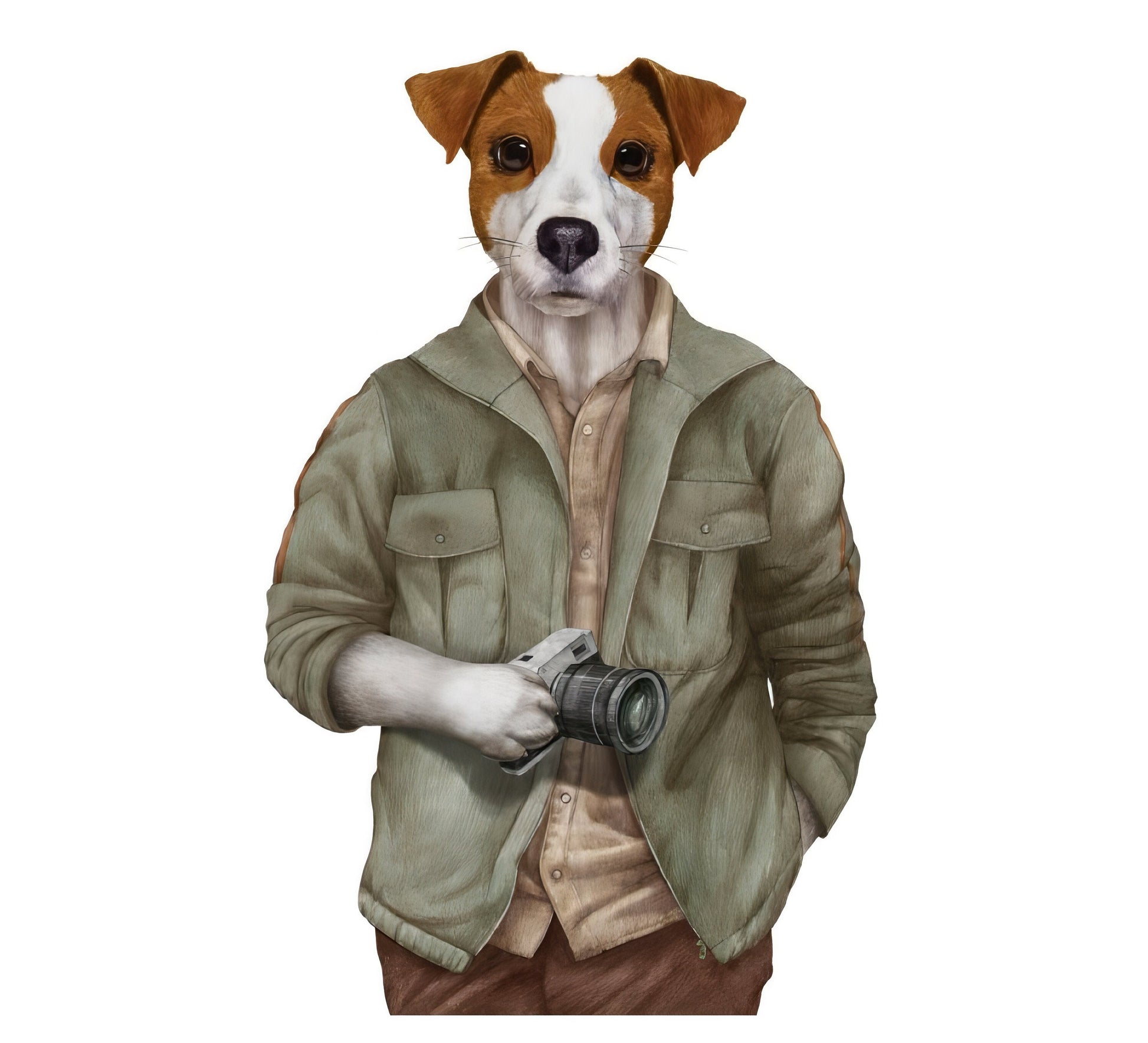 dog portrait decoupage