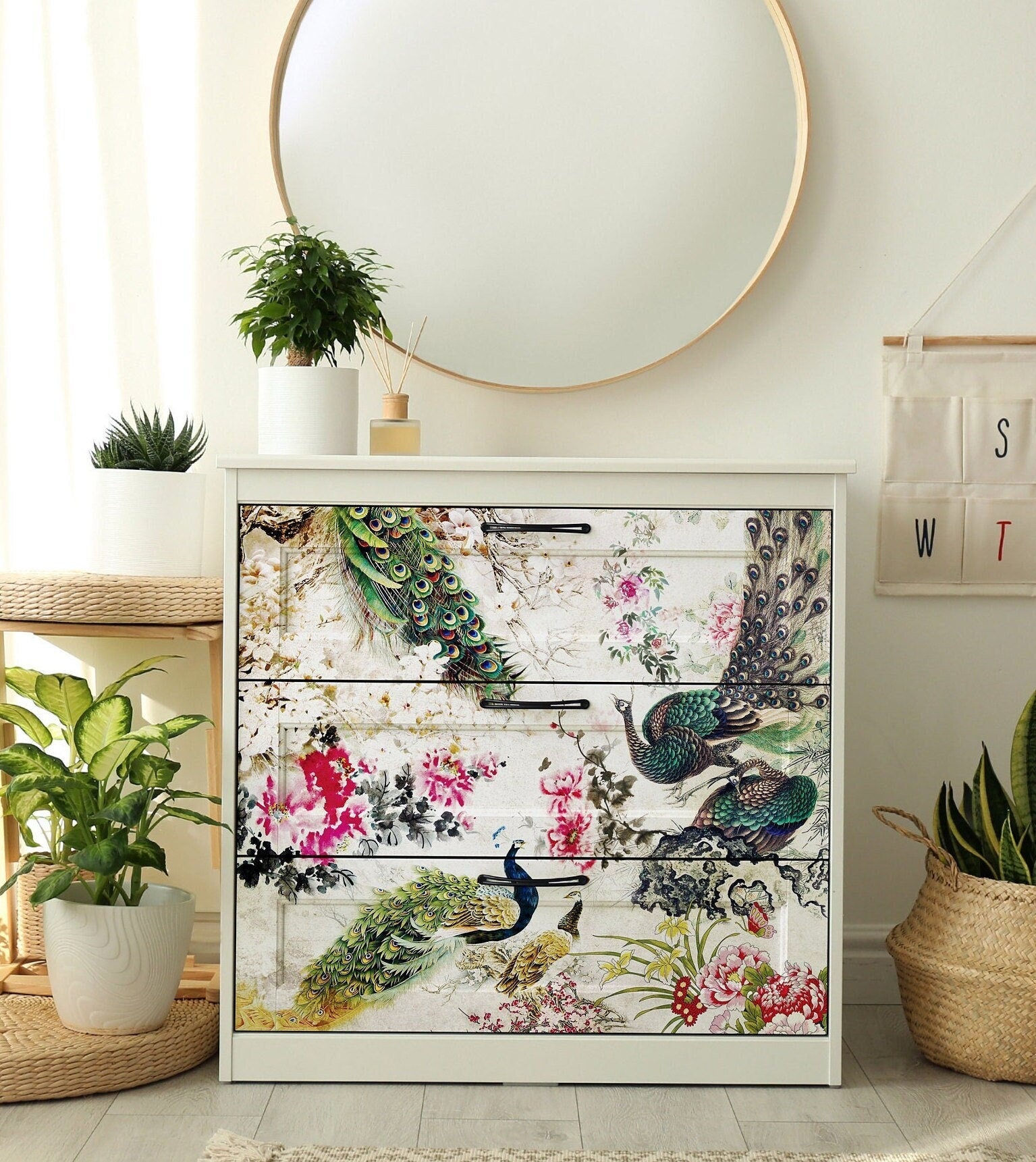 Peacock - Large Decoupage Paper - Decoupage Art - Rice Paper for Decoupage - Vintage Decoupage