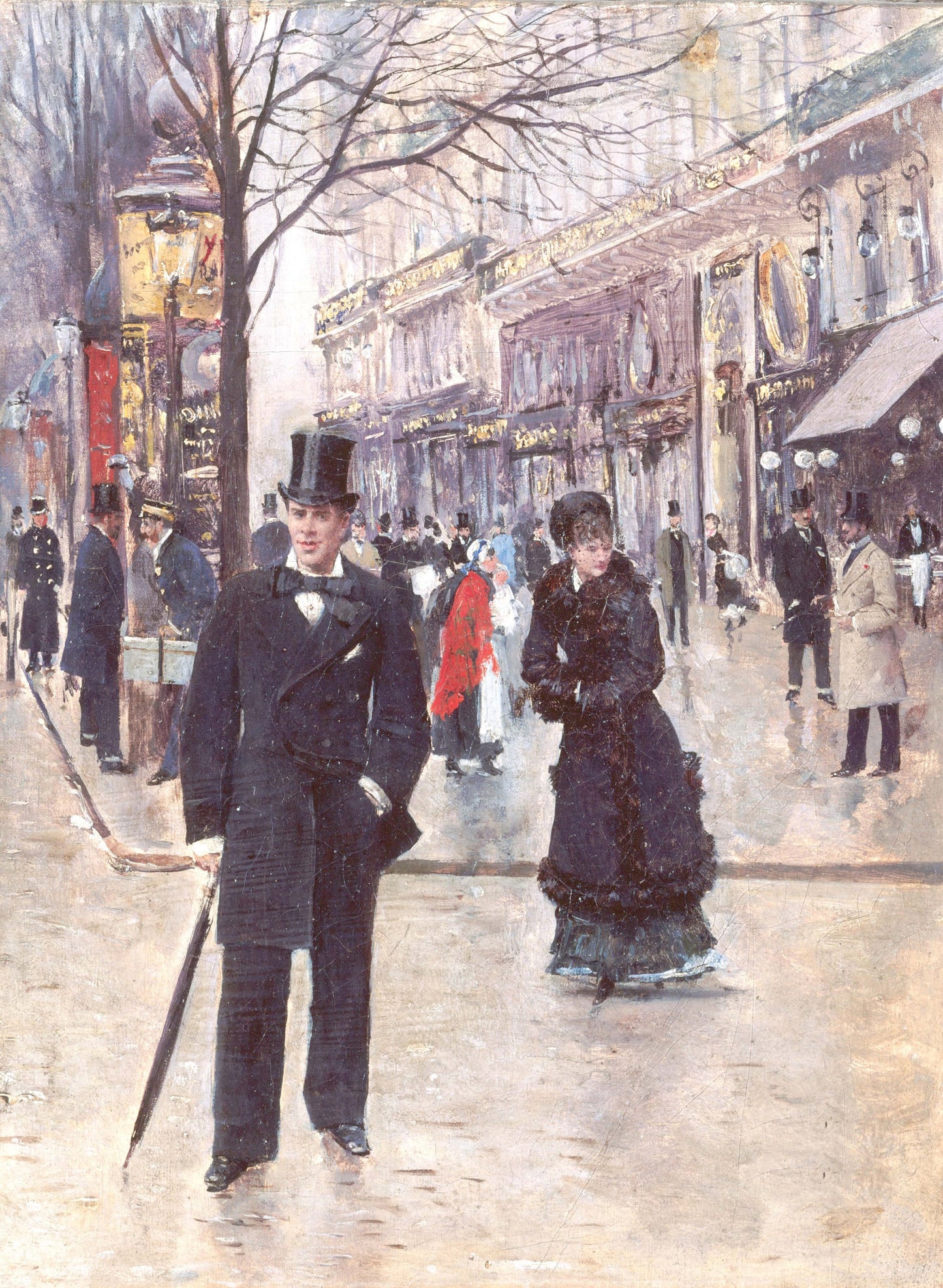 Gentlemen - London Streets - Rice Paper for Decoupage - Vintage Decoupage - Antique [European Life Series]