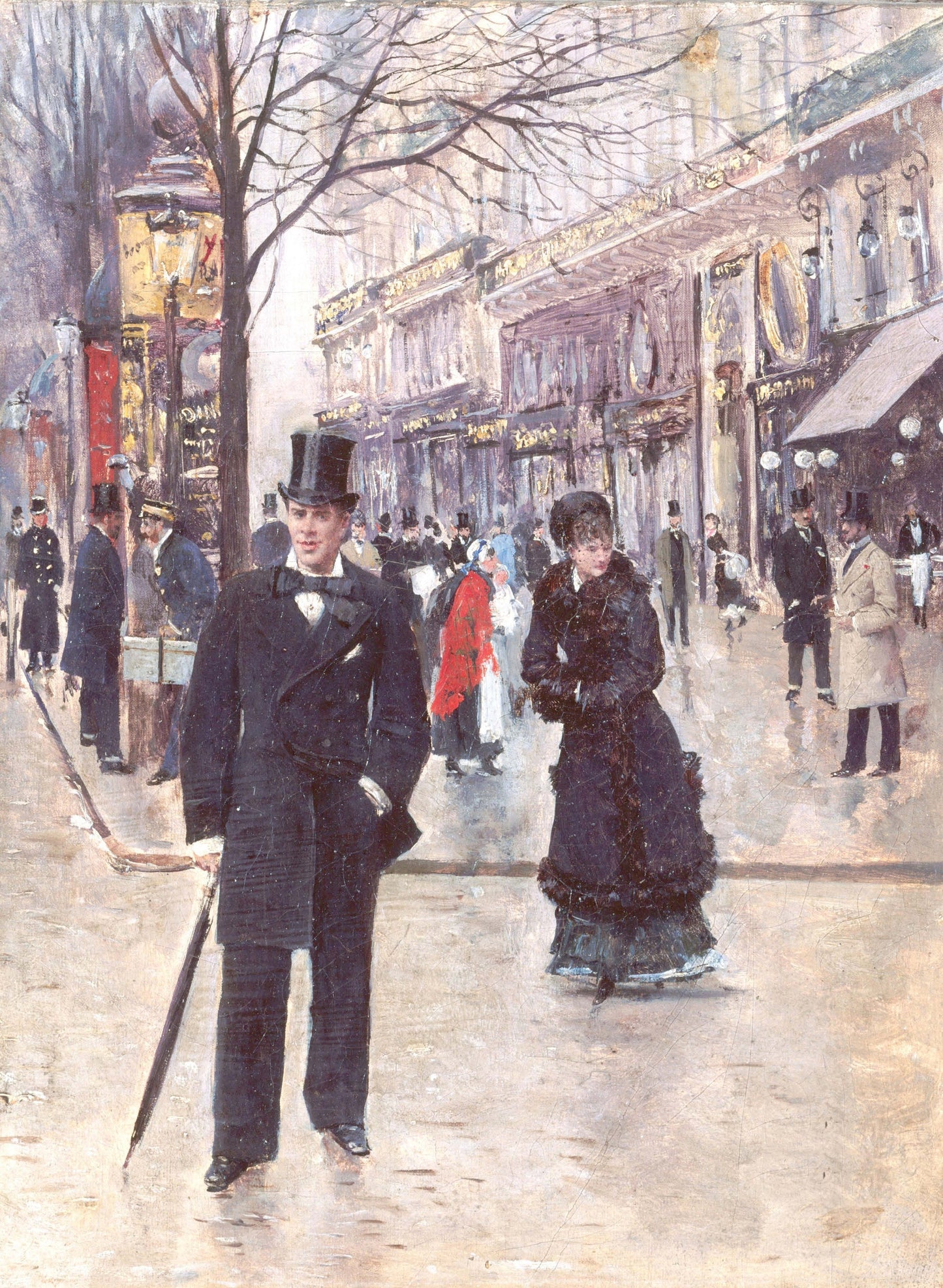 Gentlemen - London Streets - Rice Paper for Decoupage - Vintage Decoupage - Antique [European Life Series]