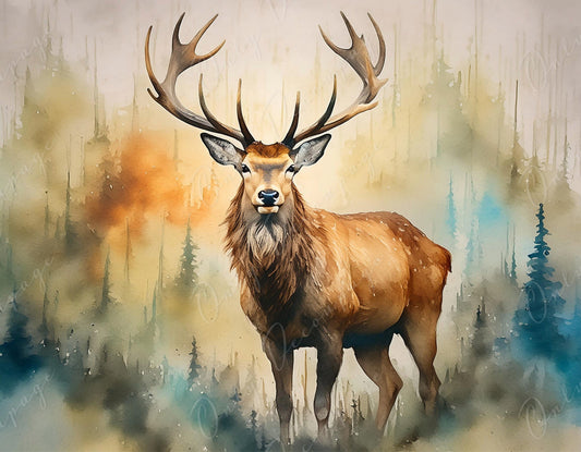 elk rice paper decoupage