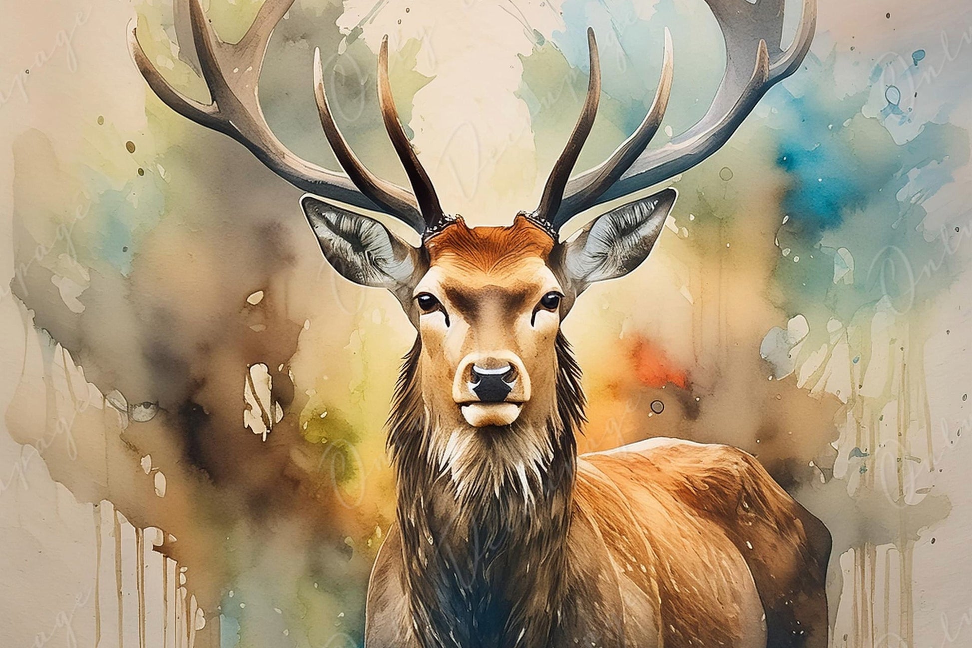 Deer - Decoupage Paper for Furniture - Rice Paper - Decoupage Paper - Elk