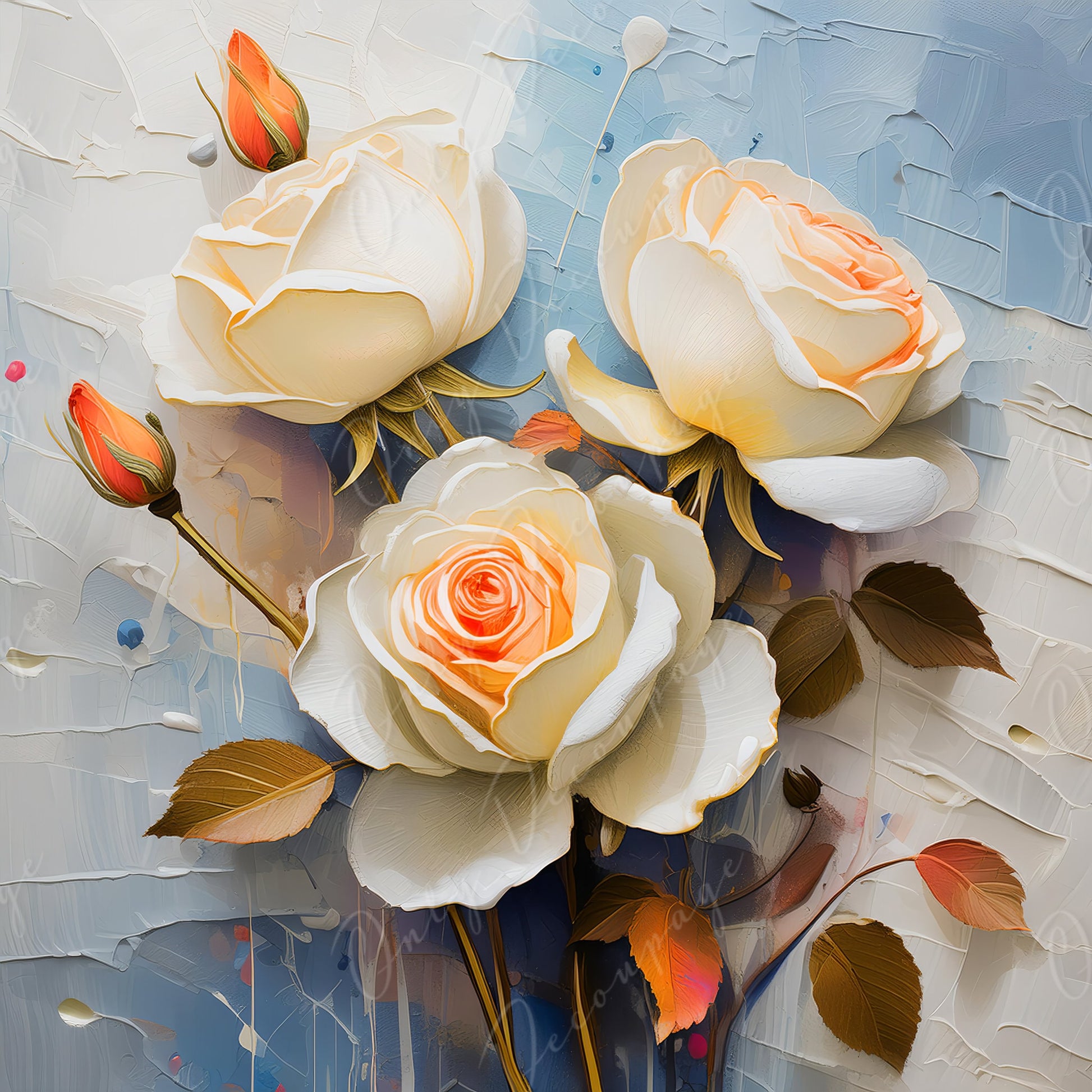 roses decoupage paper