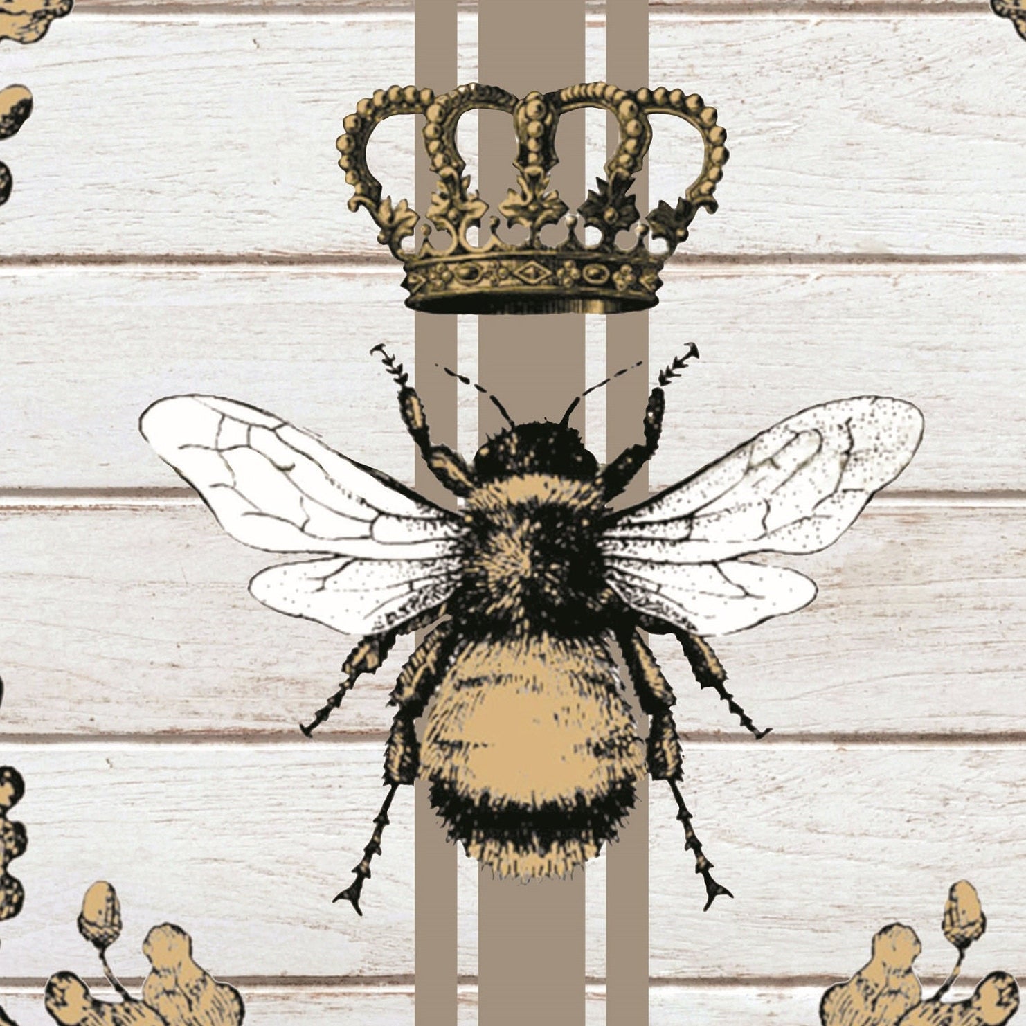 Queen Bee - Handwrite - Large Decoupage Paper for Furniture - Rice Paper for Decoupage