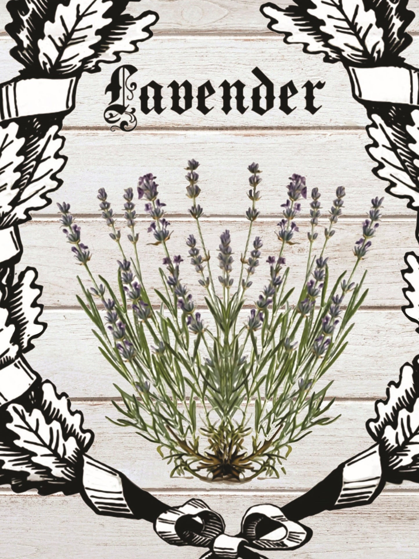 Levander - Floral - Large Decoupage Paper for Furniture - Rice Paper for Decoupage - Purple & Green