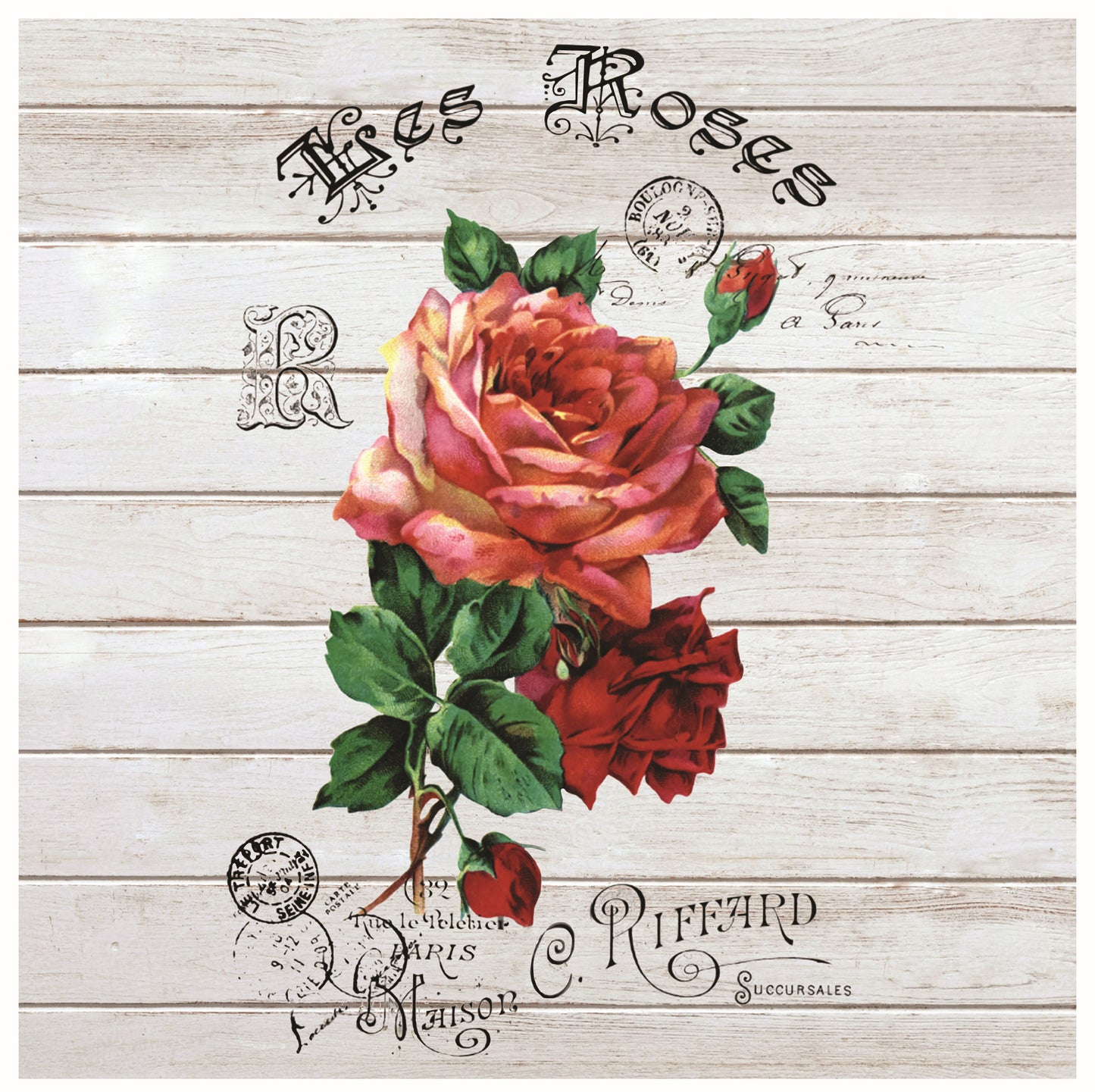 Large Decoupage Paper for Furniture - bouquet de Roses - Rice Paper for Decoupage - Floral Decoupage