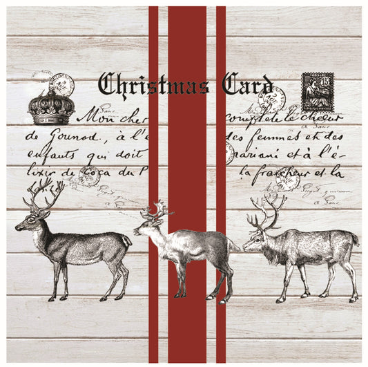christmas card decoupage paper