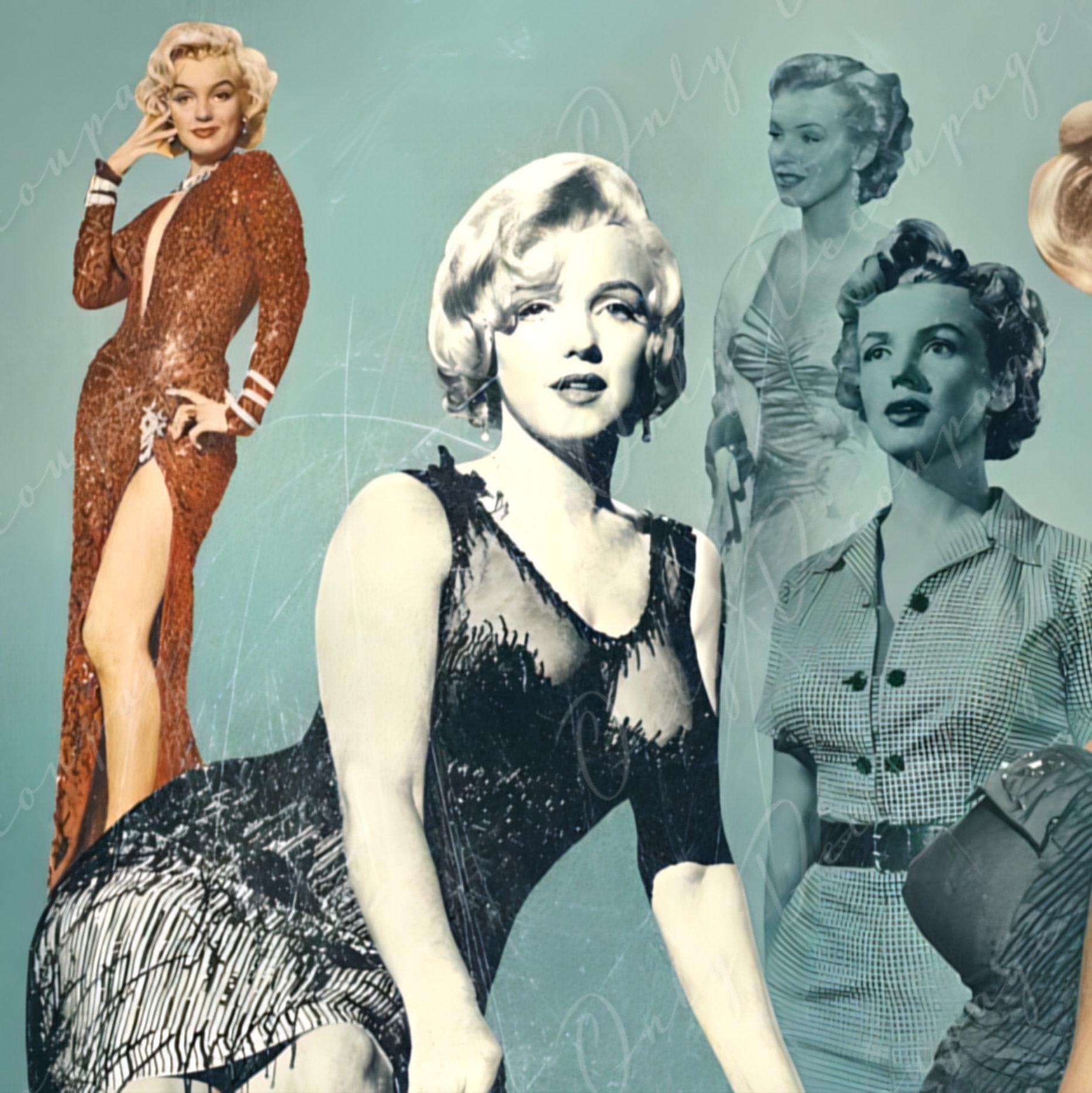 Large Decoupage Paper for Furniture - Rice Paper for Decoupage - Marilyn - Vintage Decoupage - Collage