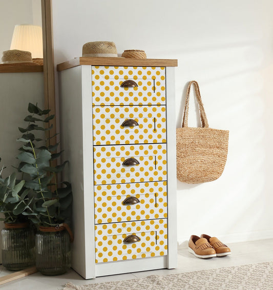 Large Decoupage Paper - Decoupage Art - Rice Paper for Decoupage - Decoupage for Furniture - Vintage Decoupage - Gold Polkadot