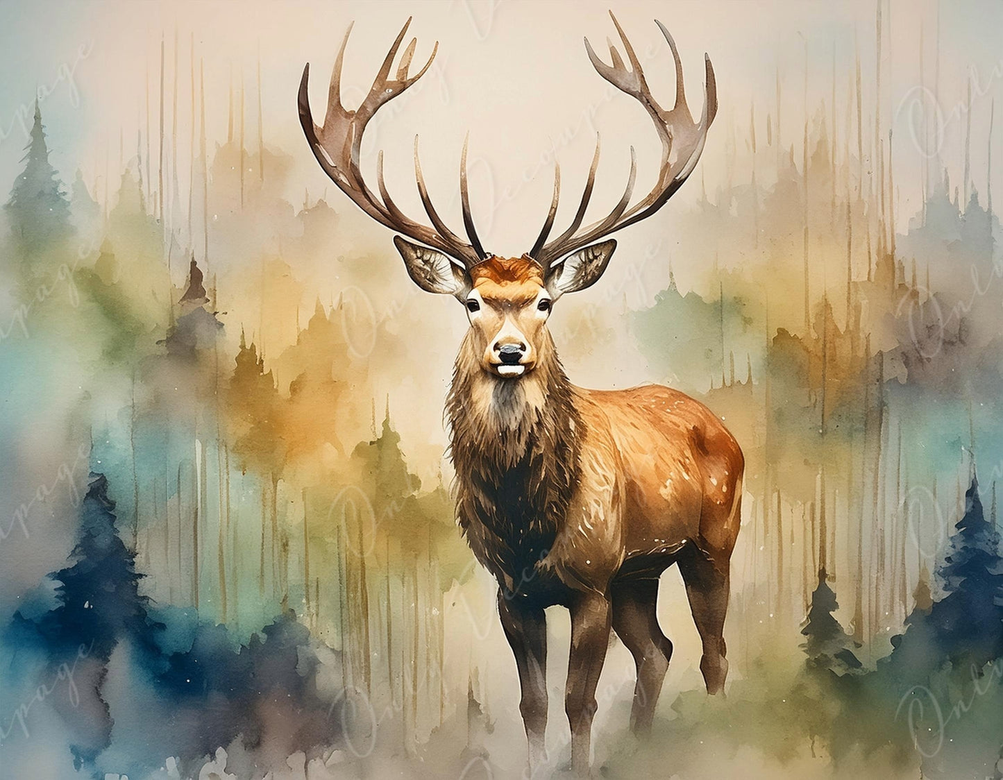 deer decoupage paper