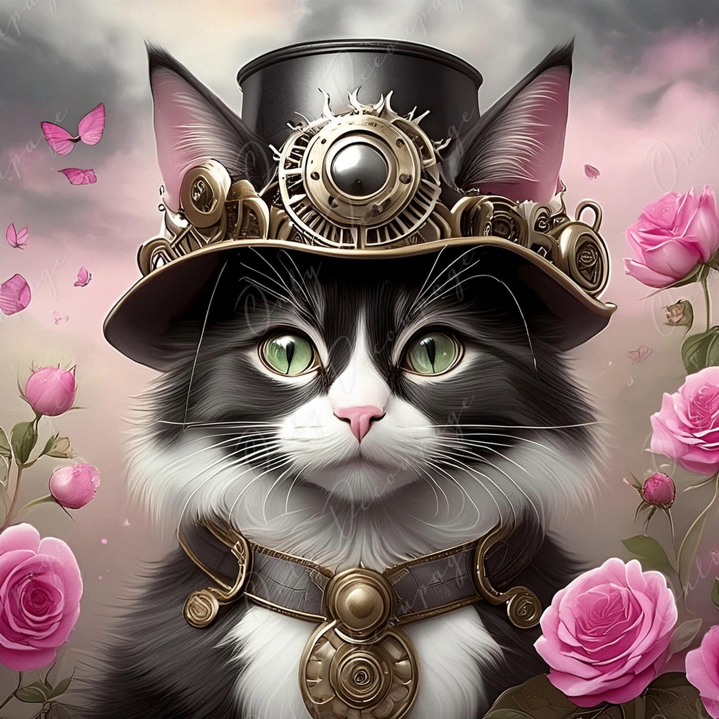 cat decoupage paper