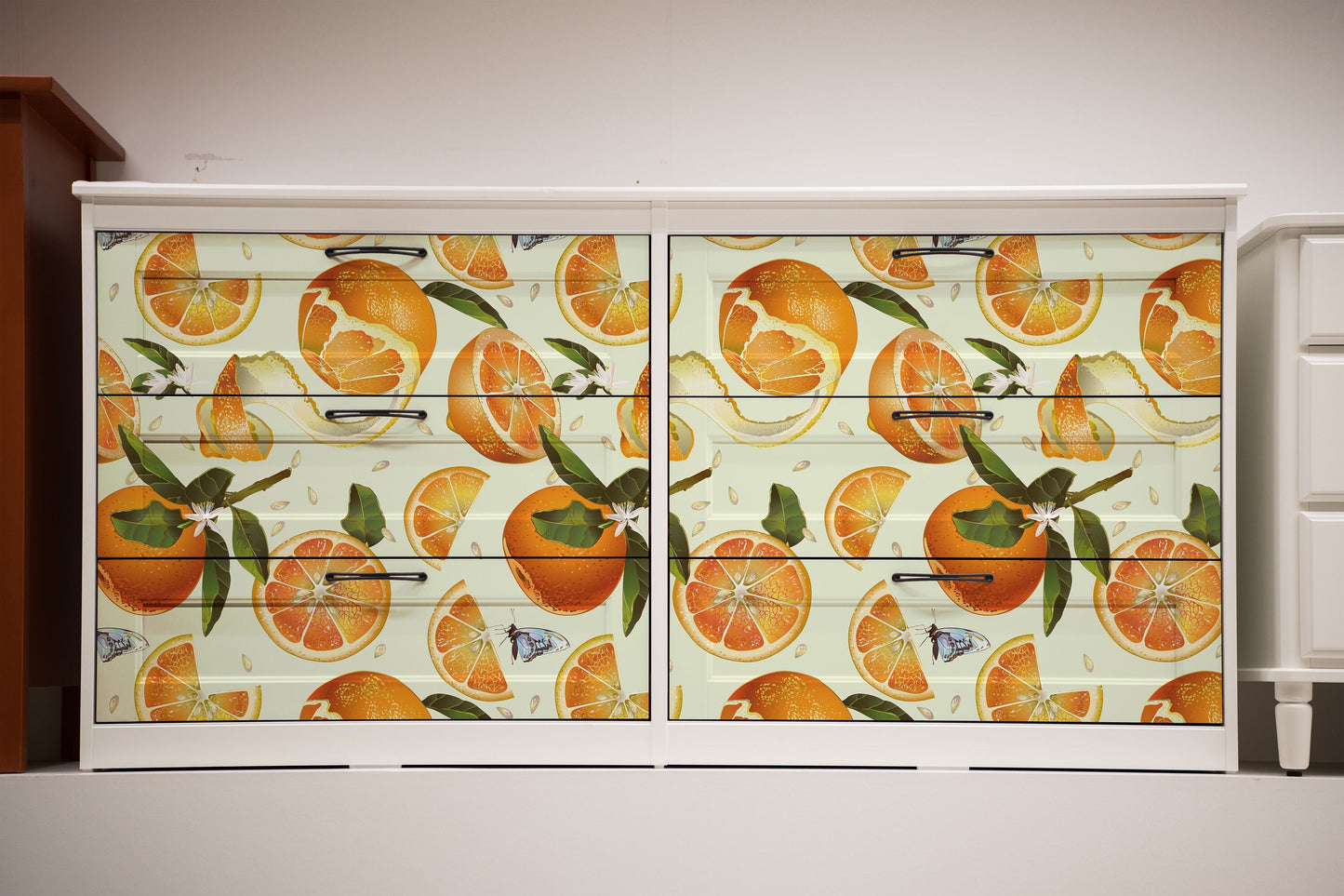 Large Decoupage for Furniture - Rice Paper - Vintage Decoupage - Floral Decoupage Paper - Summer Fruit Orange