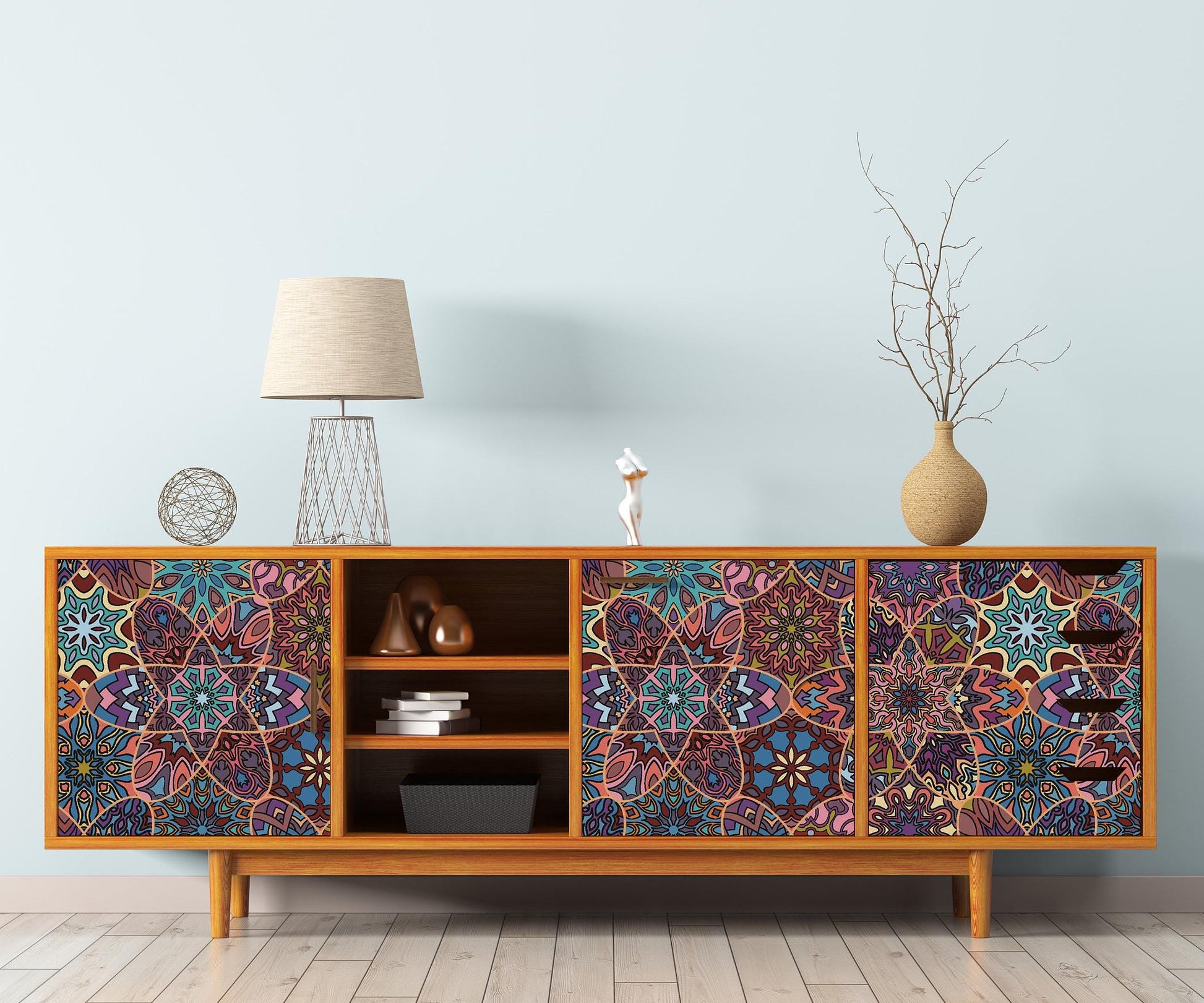 Large Decoupage for Furniture - Rice Paper - Vintage Decoupage - Floral Decoupage Paper - Authentic Mandala Pattern