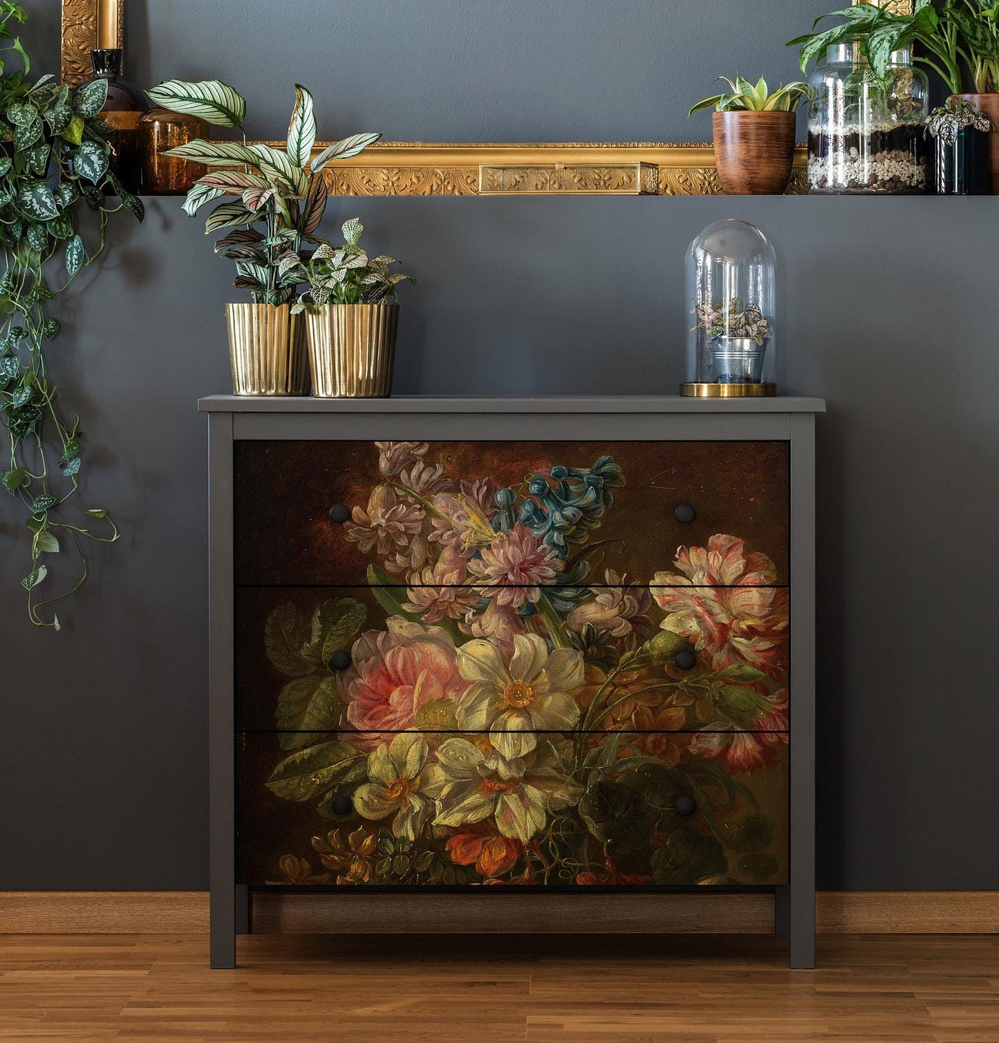 Floral Bird Decoupage Paper - Large Rice Paper for Furniture