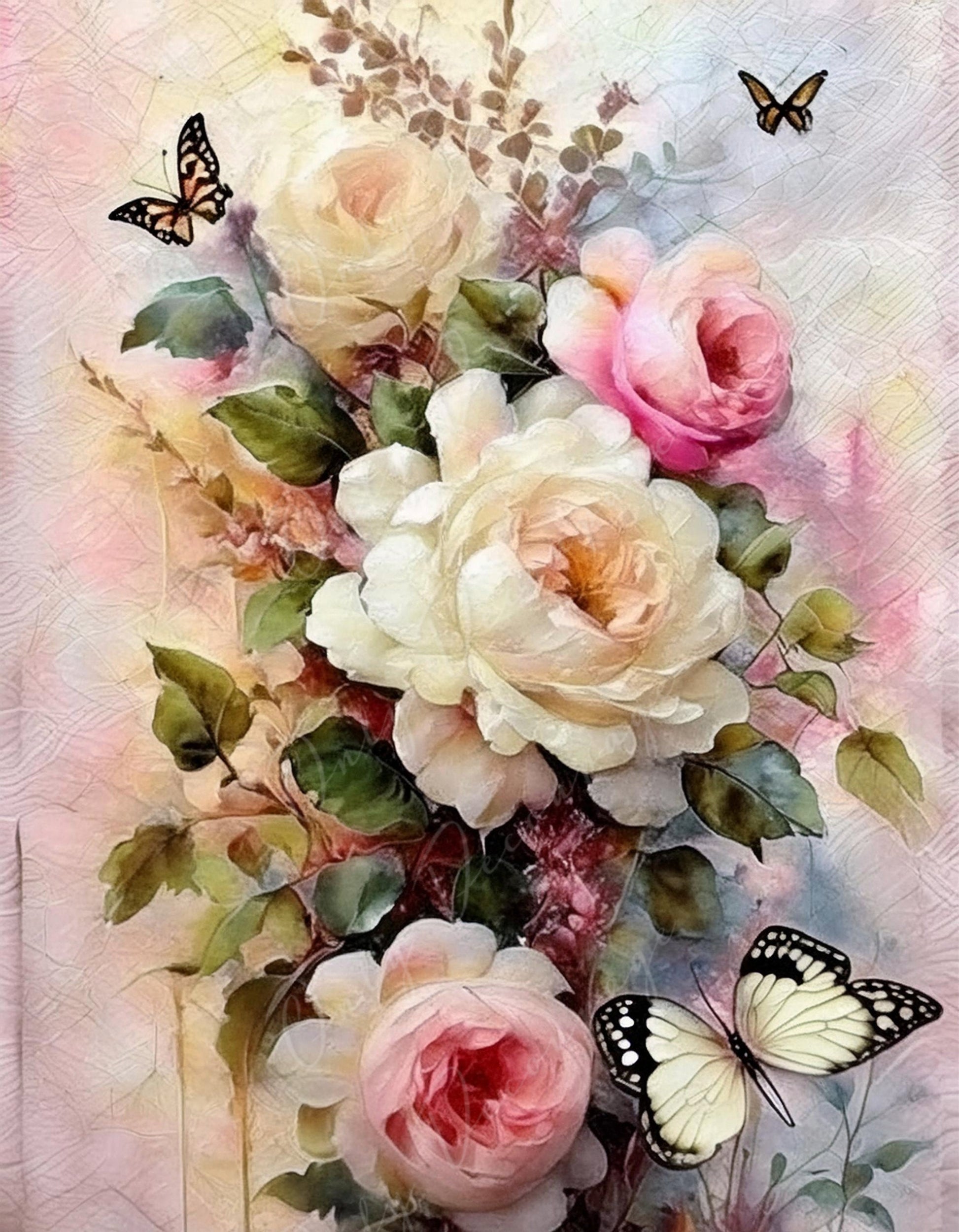 roses decoupage