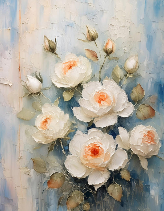 oil paint roses decoupage paper