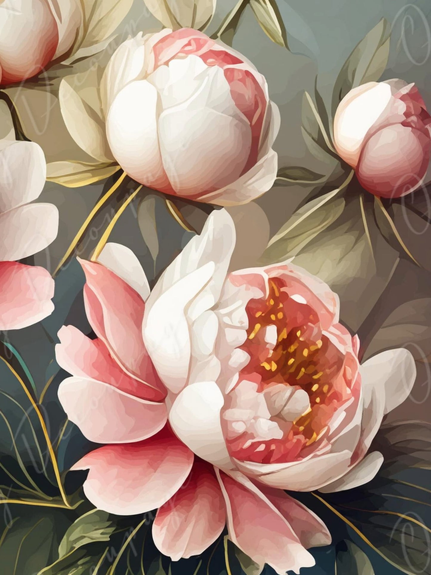 Pink Peonies - Large Decoupage Paper - Rice Paper Decoupage for Furniture - Blossom - Floral Decoupage