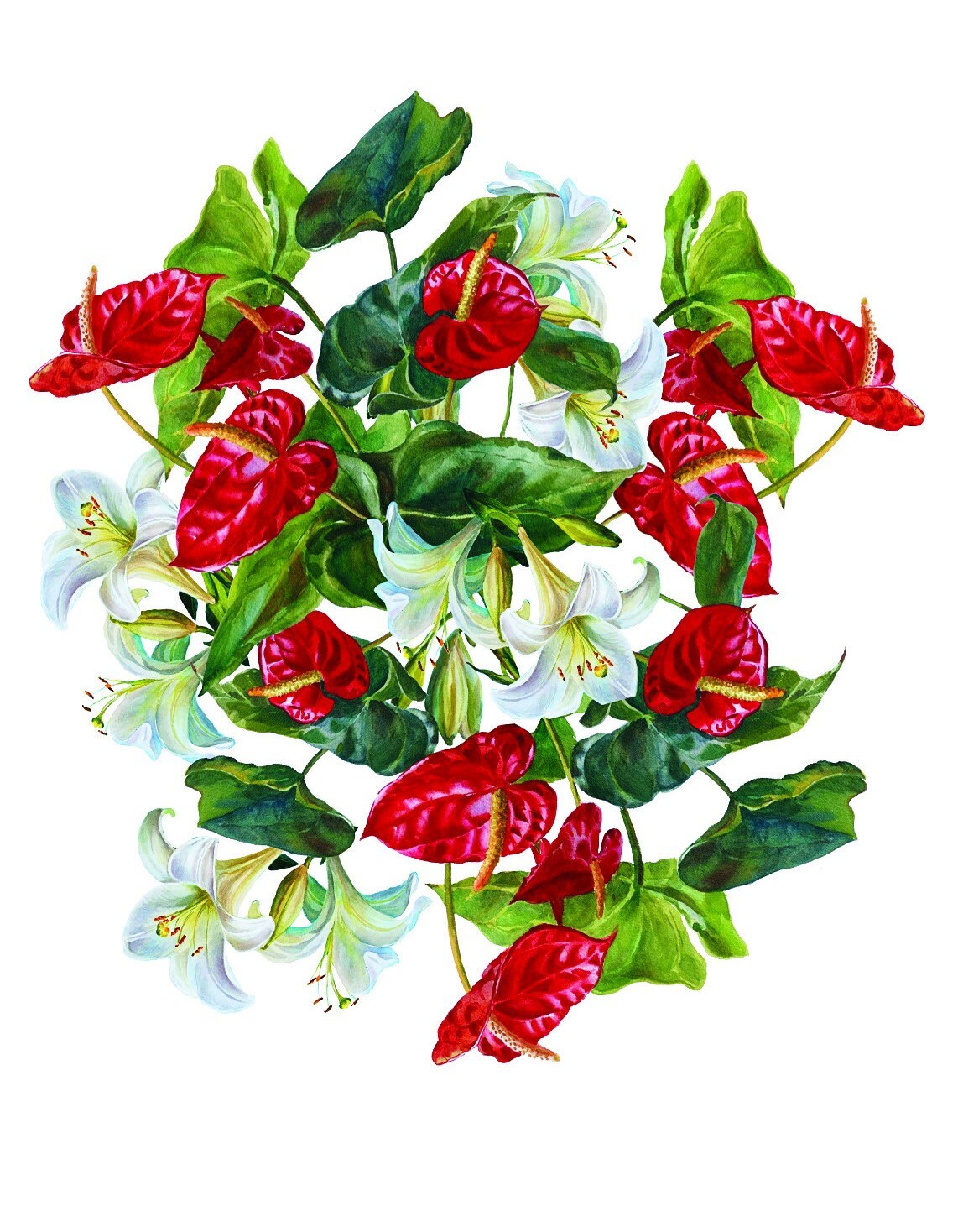 Easy Furniture Transfer - Decor Transfer - Furniture Upcycling - Floral Transfer - Anthurium
