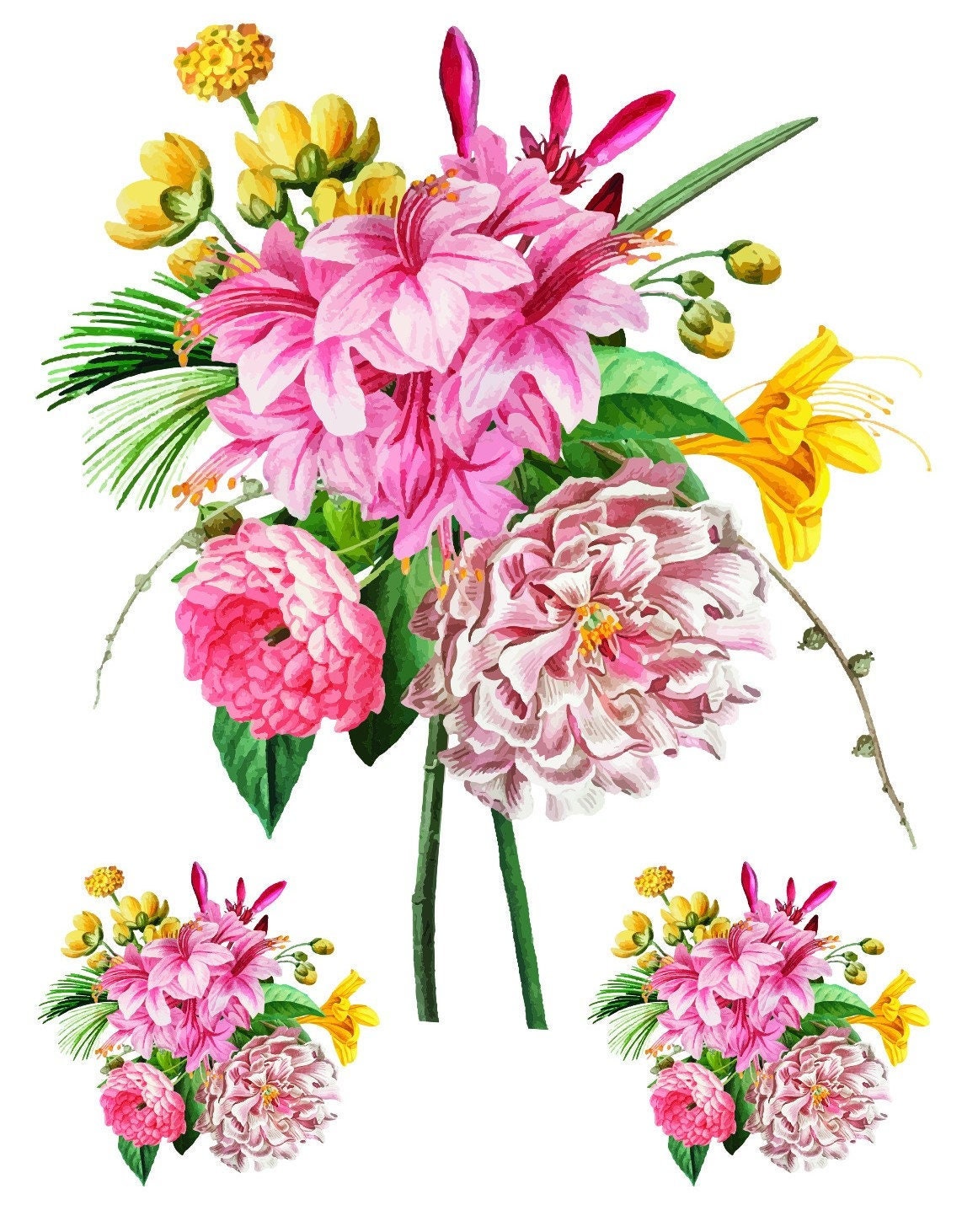 Easy Furniture Transfer - Decor Transfer - Furniture Upcycling - Floral Transfer - Anthurium
