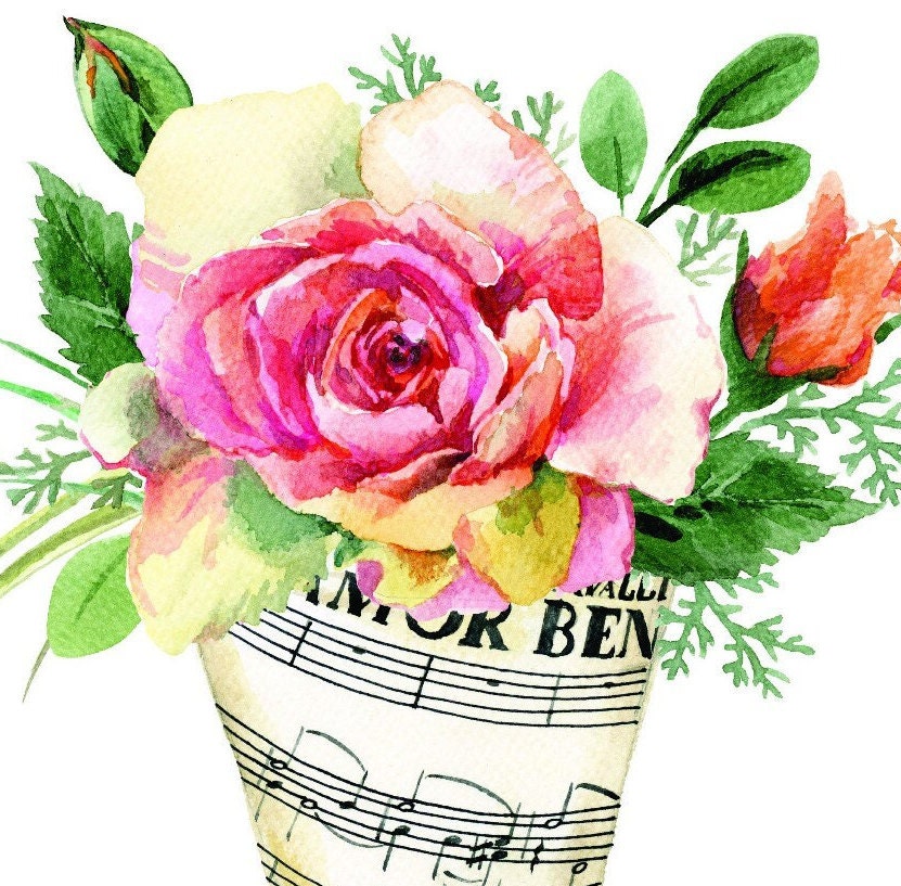 Easy Furniture Transfer - Decor Transfer - Furniture Upcycling - Floral Transfer - Roses