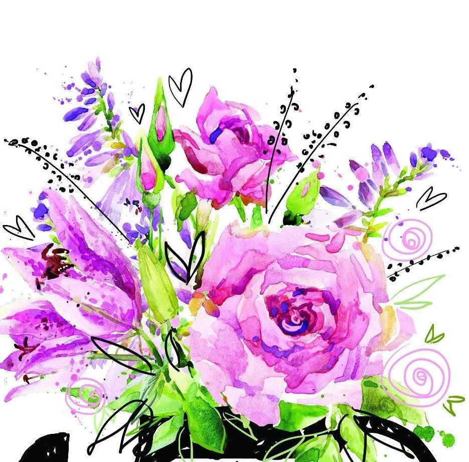 Easy Furniture Transfer - Decor Transfer - Furniture Upcycling - Floral Transfer - With Love