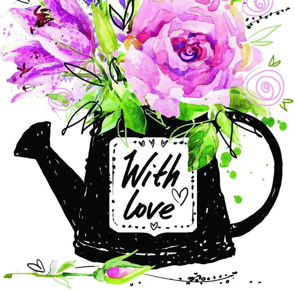Easy Furniture Transfer - Decor Transfer - Furniture Upcycling - Floral Transfer - With Love