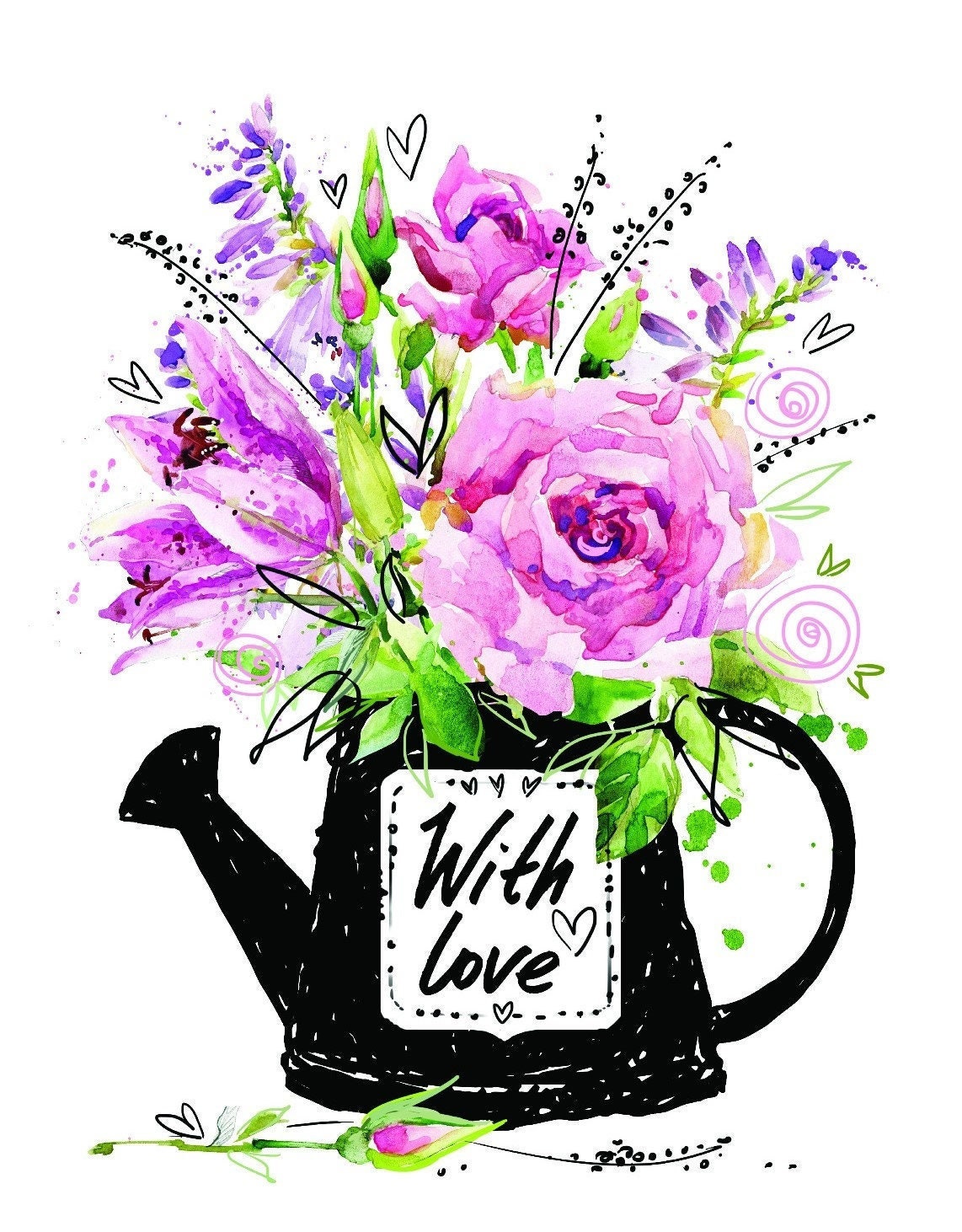 Easy Furniture Transfer - Decor Transfer - Furniture Upcycling - Floral Transfer - With Love
