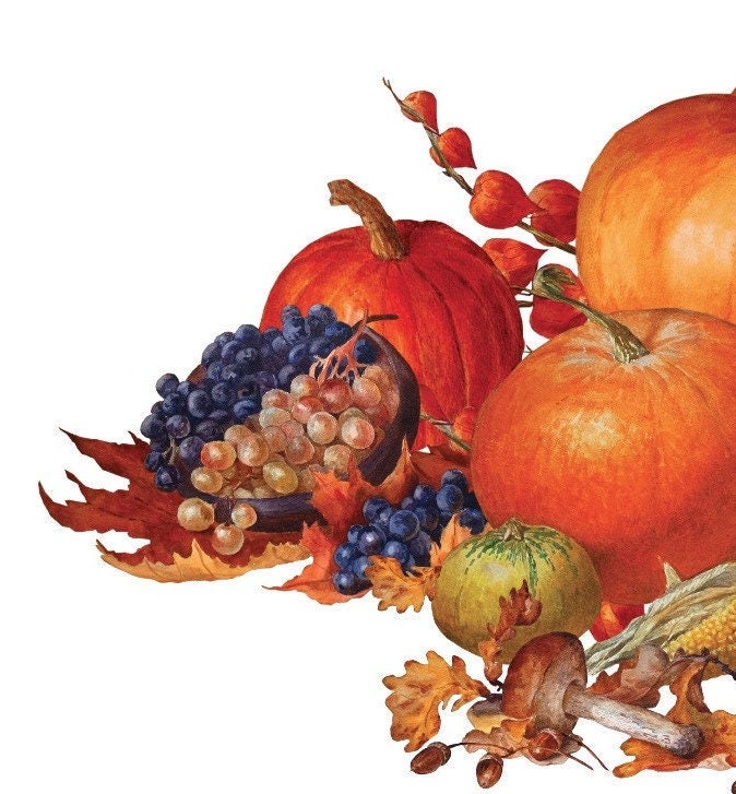Easy Furniture Transfer - Decor Transfer - Furniture Upcycling - Floral Transfer - Orange Pumpkin