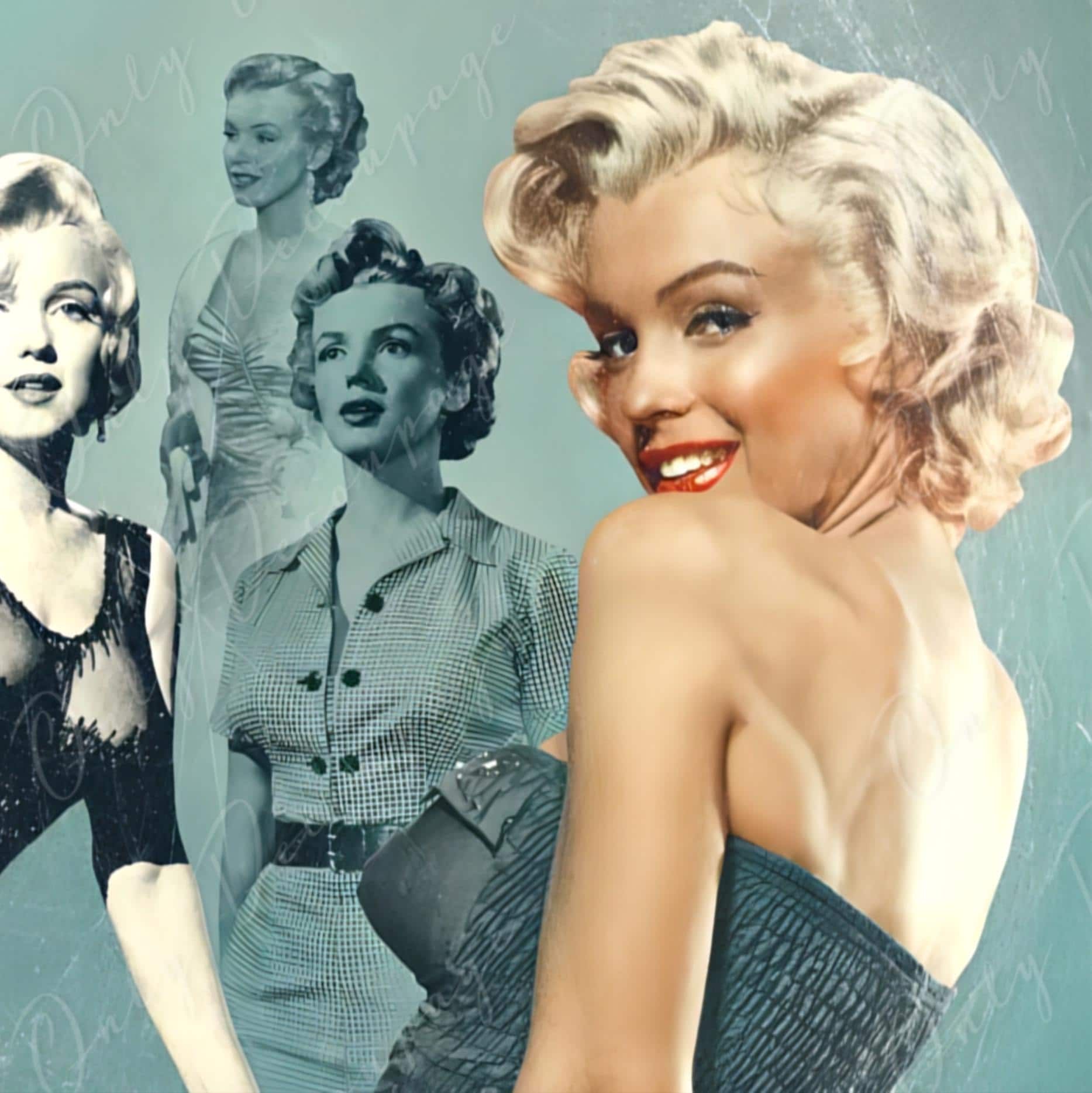 Large Decoupage Paper for Furniture - Rice Paper for Decoupage - Marilyn - Vintage Decoupage - Collage