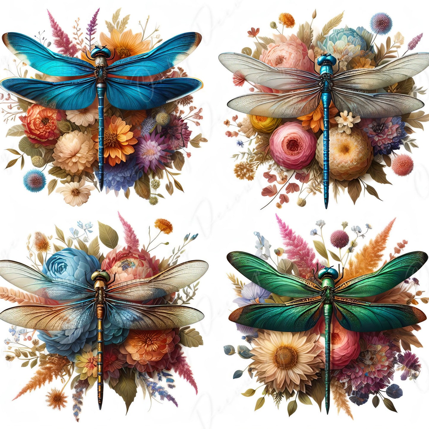 dragonfly decoupage paper