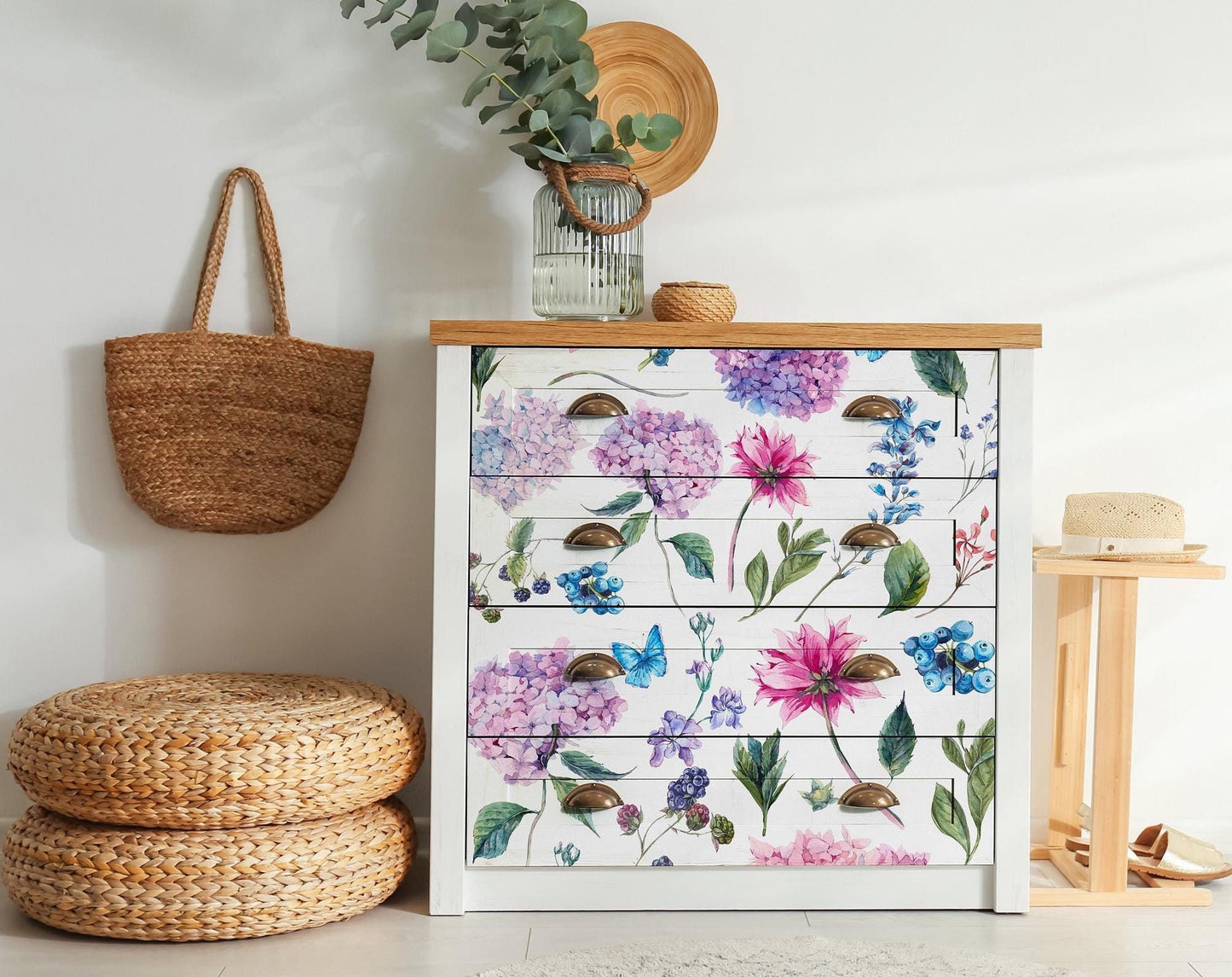 Large Decoupage for Furniture - Rice Paper - Vintage Decoupage - Floral Decoupage Paper - Shabby Chic Flowers