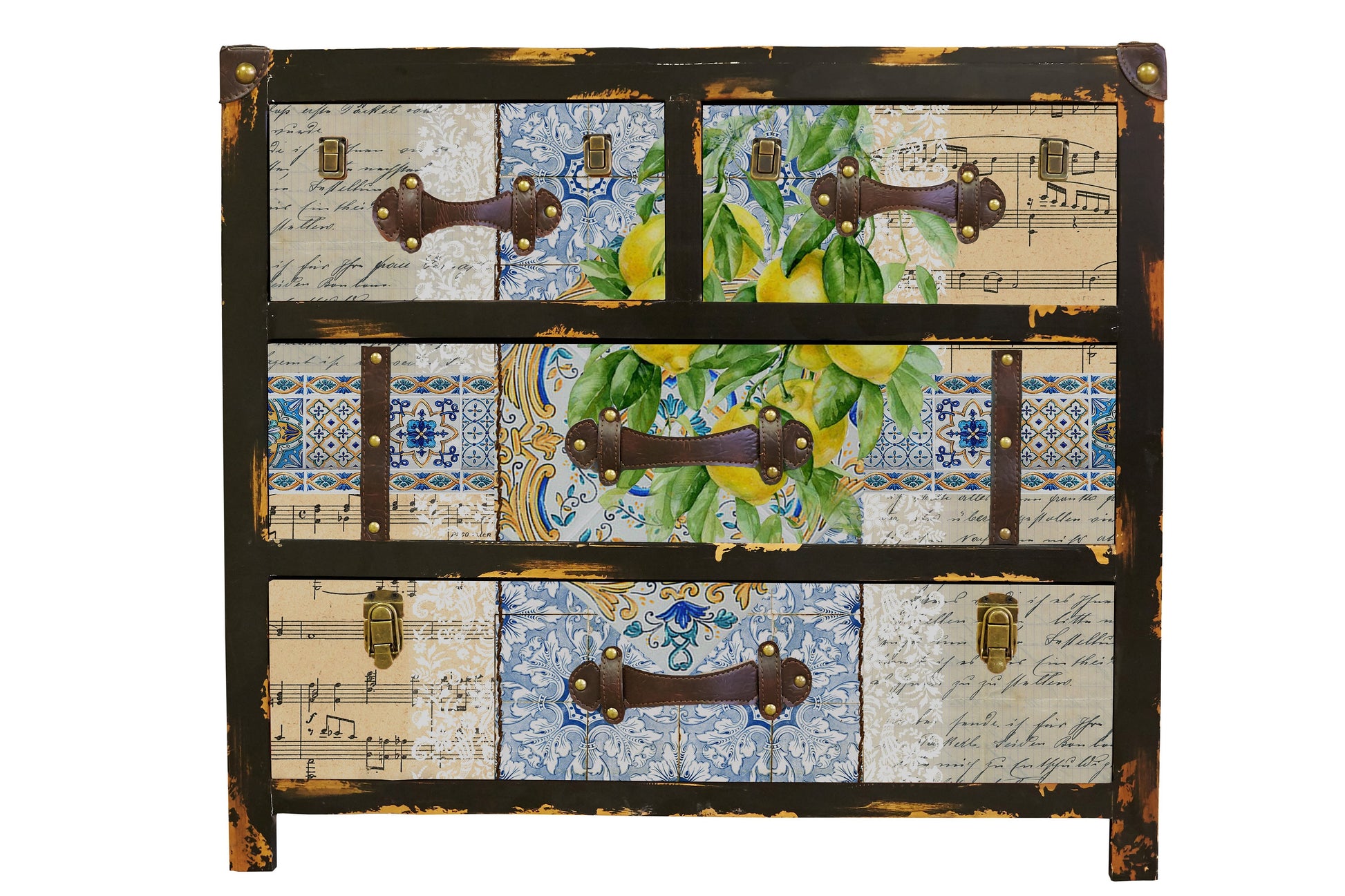 Large Decoupage for Furniture - Rice Paper - Vintage Decoupage - Floral Decoupage Paper - Lemon Fruit