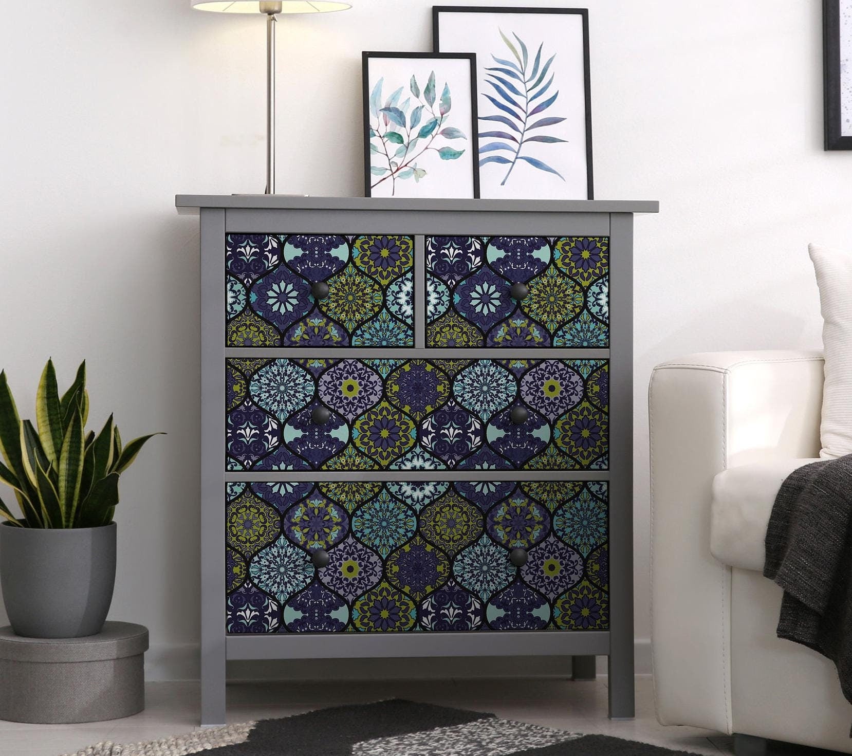 Large Decoupage for Furniture - Rice Paper - Vintage Decoupage - Floral Decoupage Paper - Authentic Pattern Tile