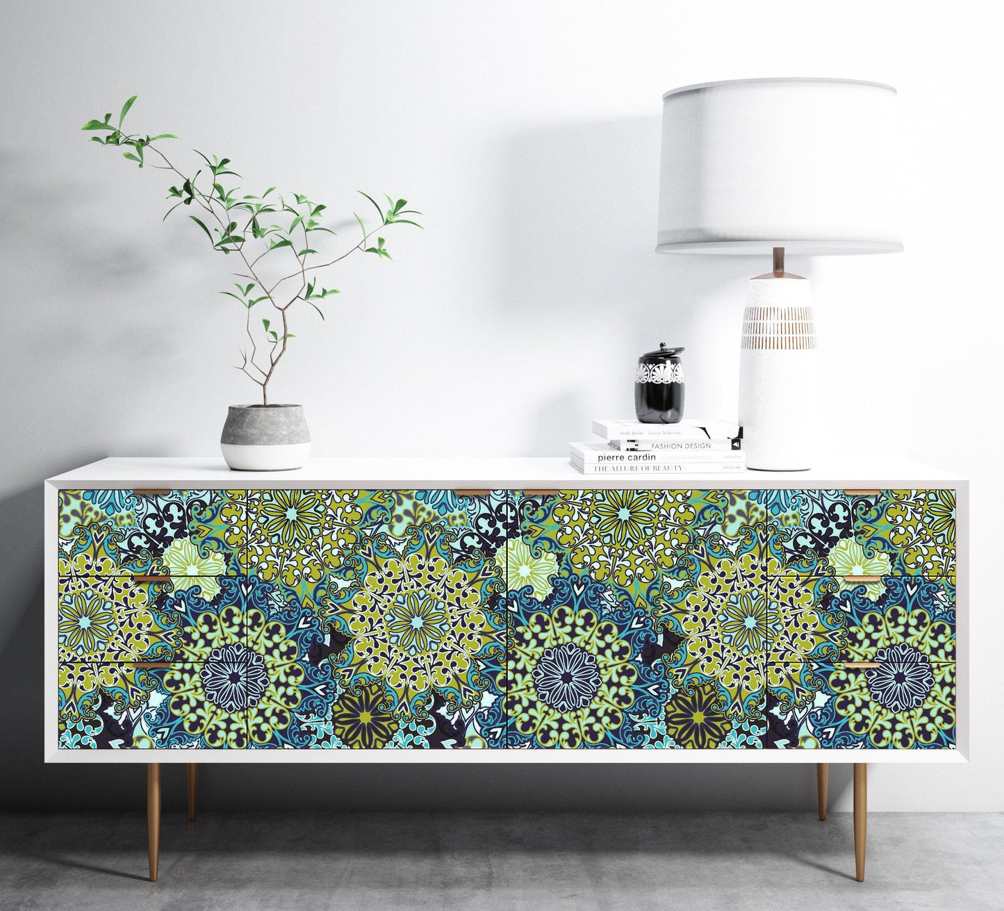 green mandala decoupage