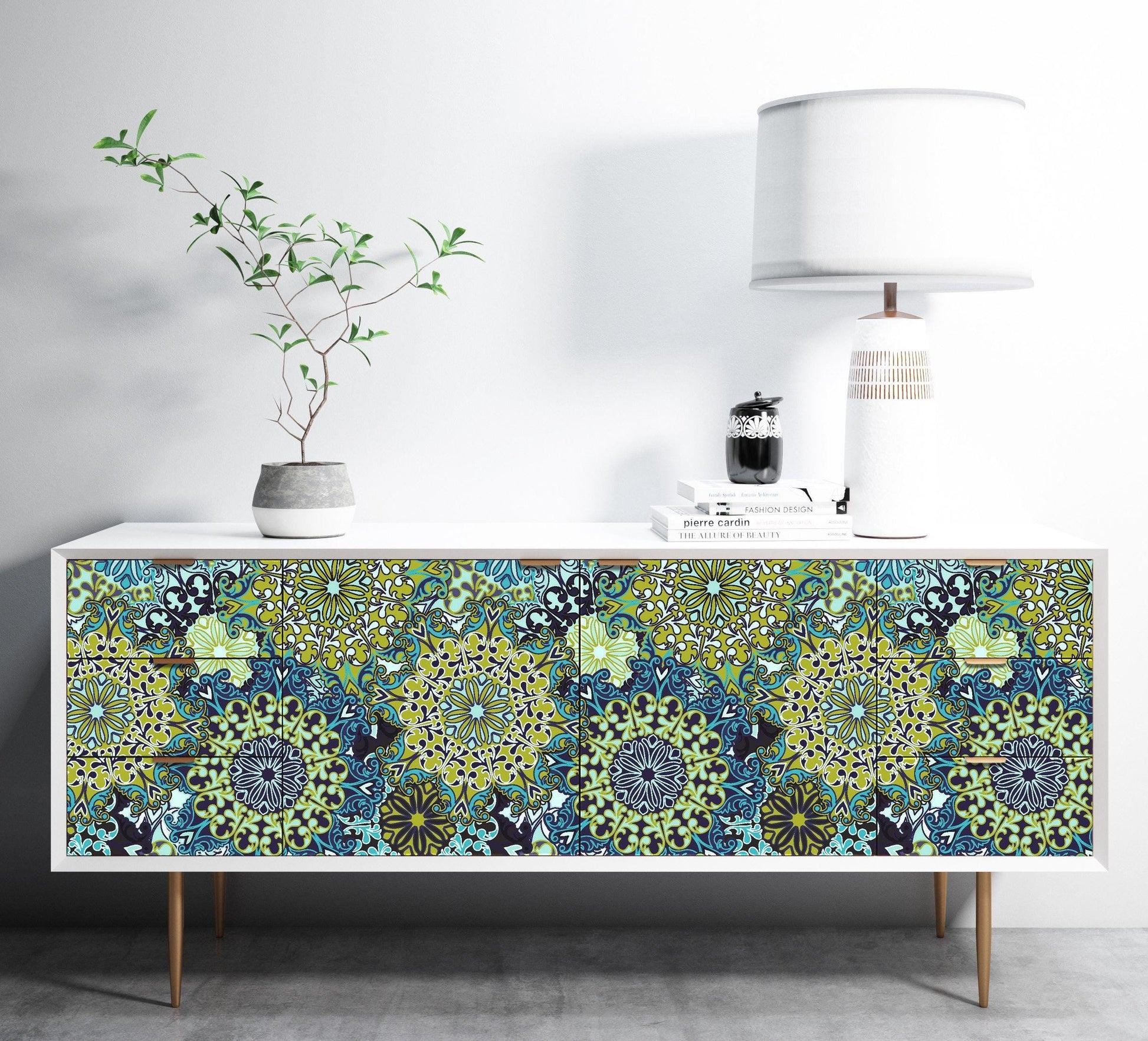 green mandala decoupage