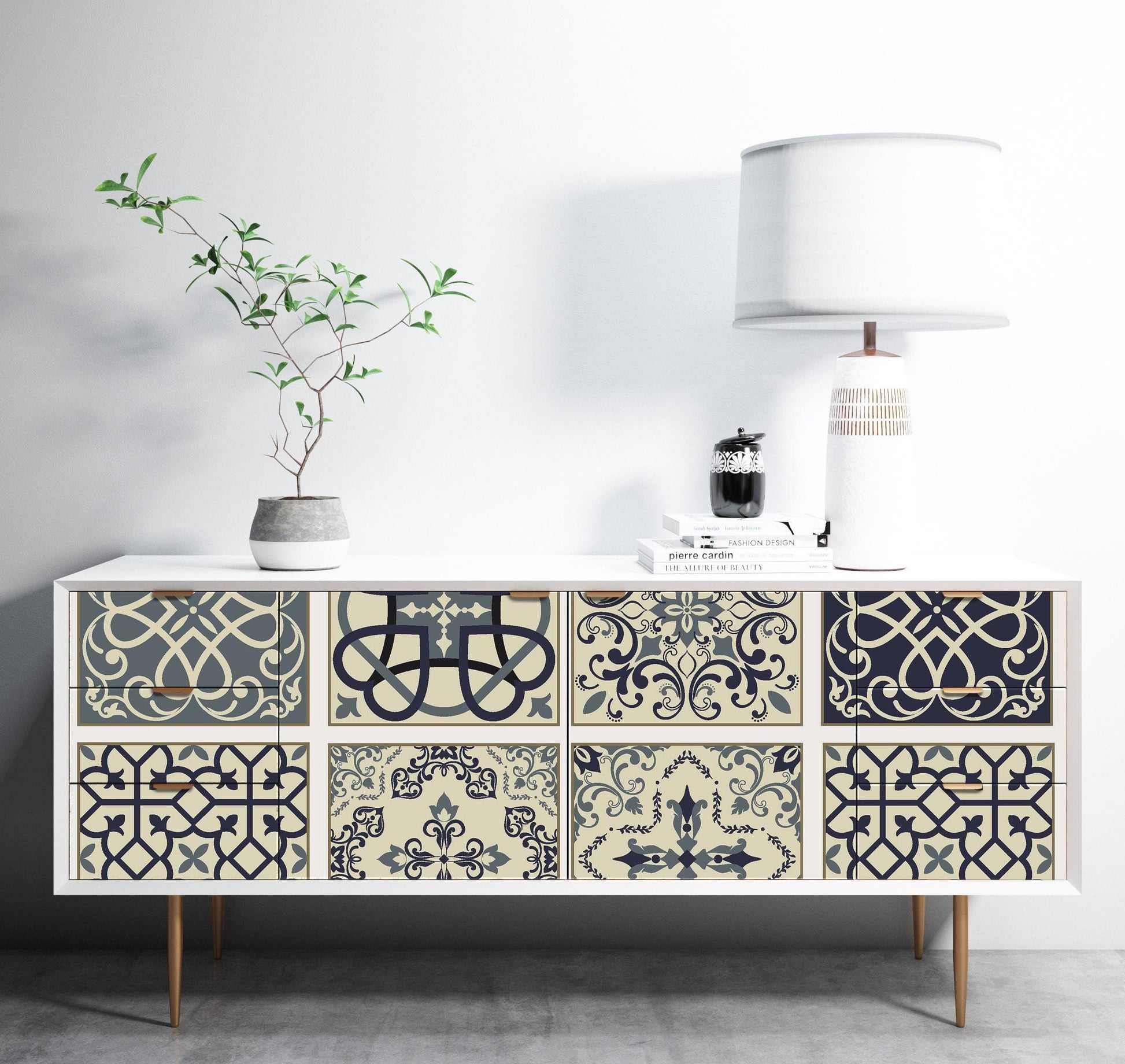 Authentic Pattern - Large Decoupage for Furniture - Rice Paper - Vintage Decoupage - Floral Decoupage Paper - Tile
