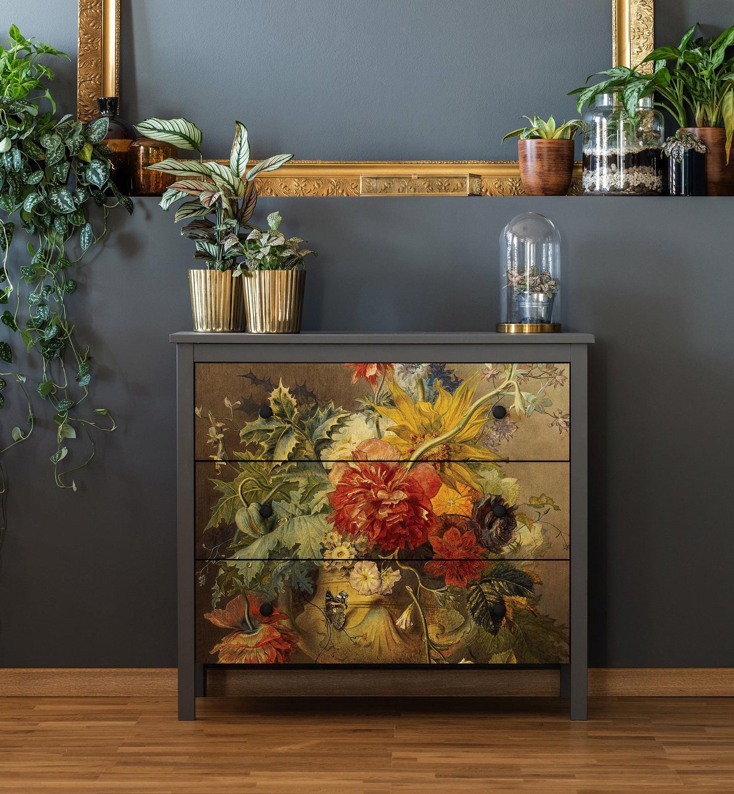 Colorful Flowers - Large Decoupage Paper for Furniture - Rice Paper for Decoupage