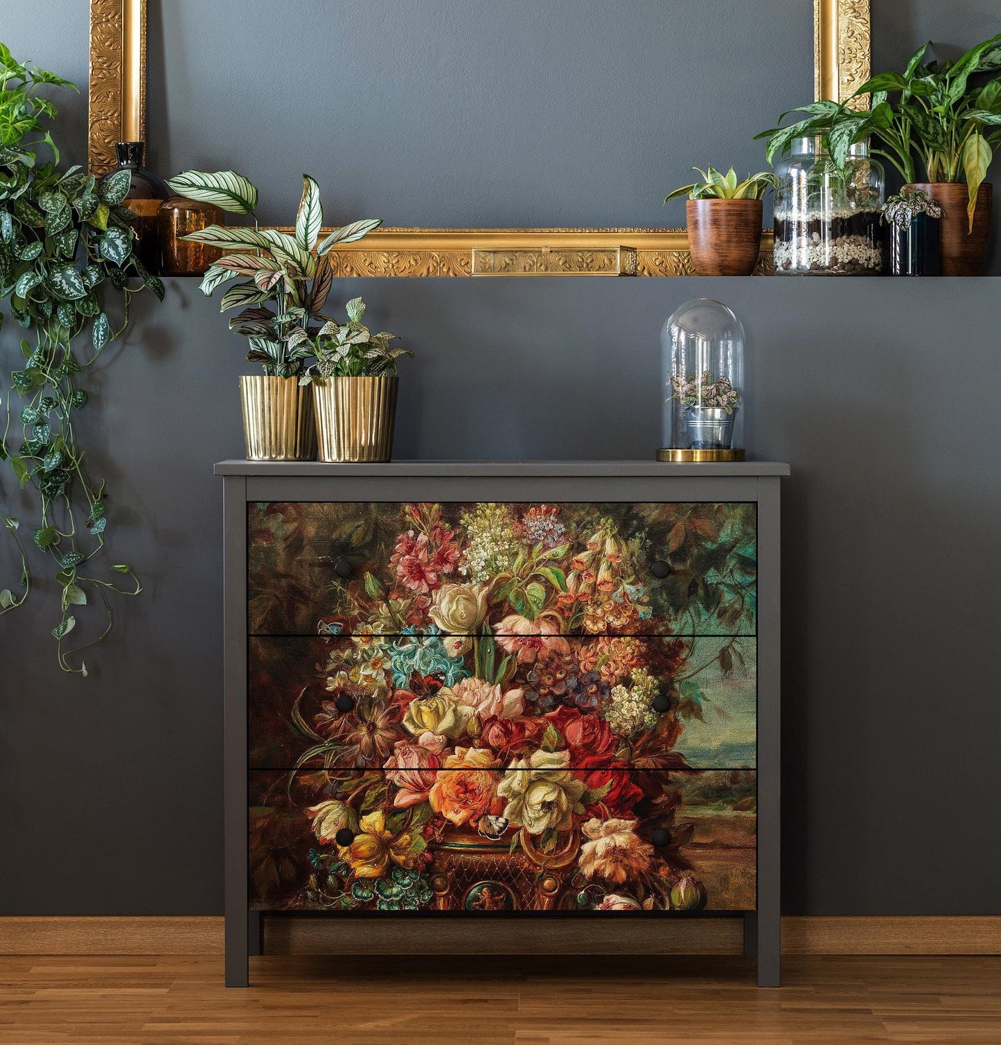Roses Decoupage Paper - Large Floral Rice Paper for Furniture