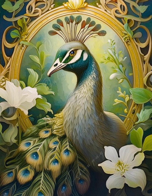 peacock decoupage