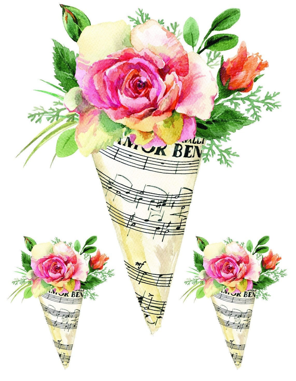 Easy Furniture Transfer - Decor Transfer - Furniture Upcycling - Floral Transfer - Roses