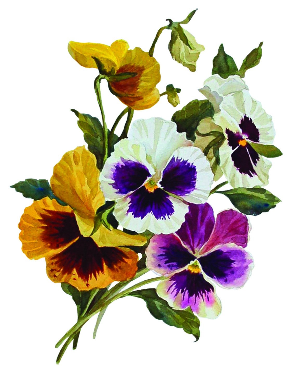 Easy Furniture Transfer - Decor Transfer - Furniture Upcycling - Floral Transfer - Violet