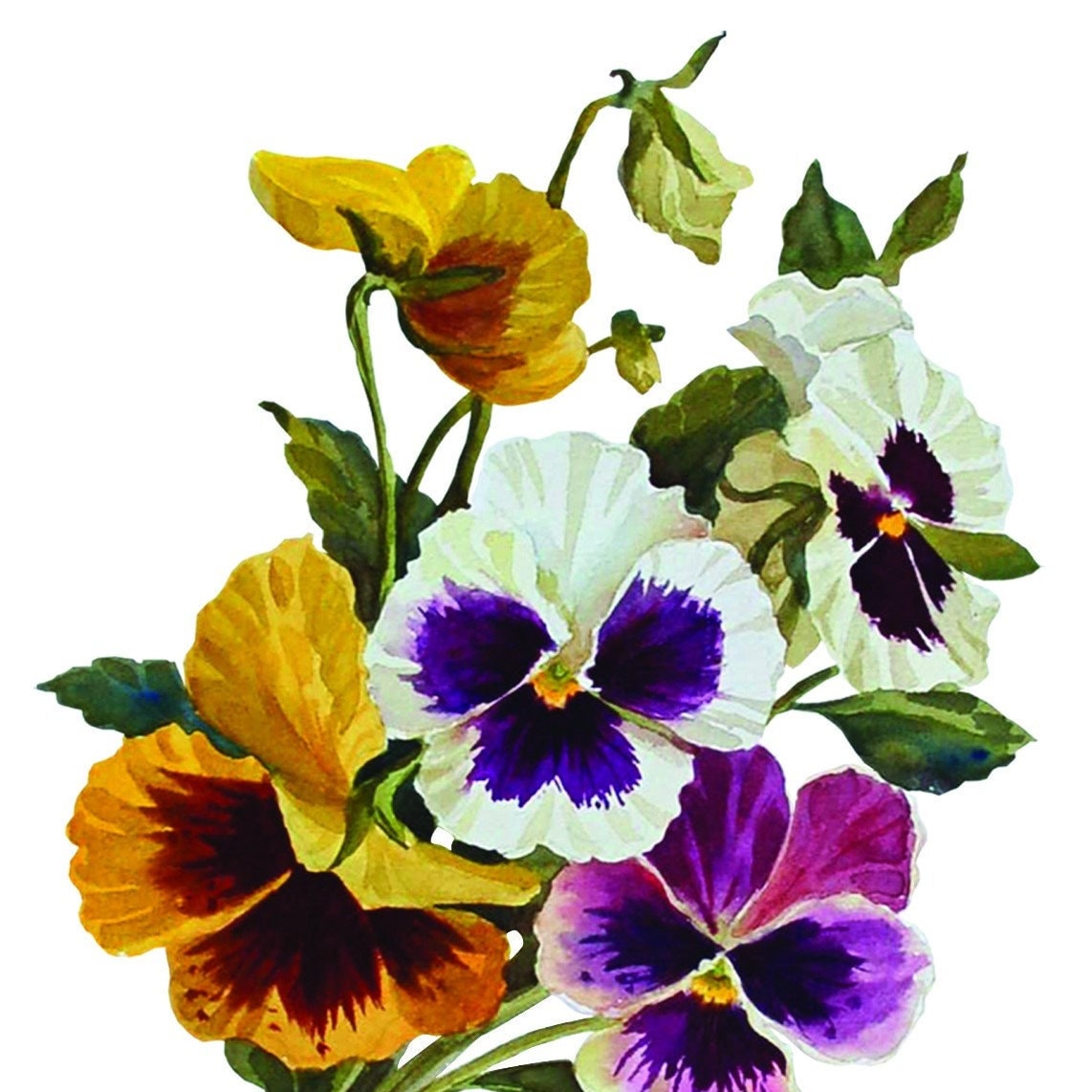 Easy Furniture Transfer - Decor Transfer - Furniture Upcycling - Floral Transfer - Violet