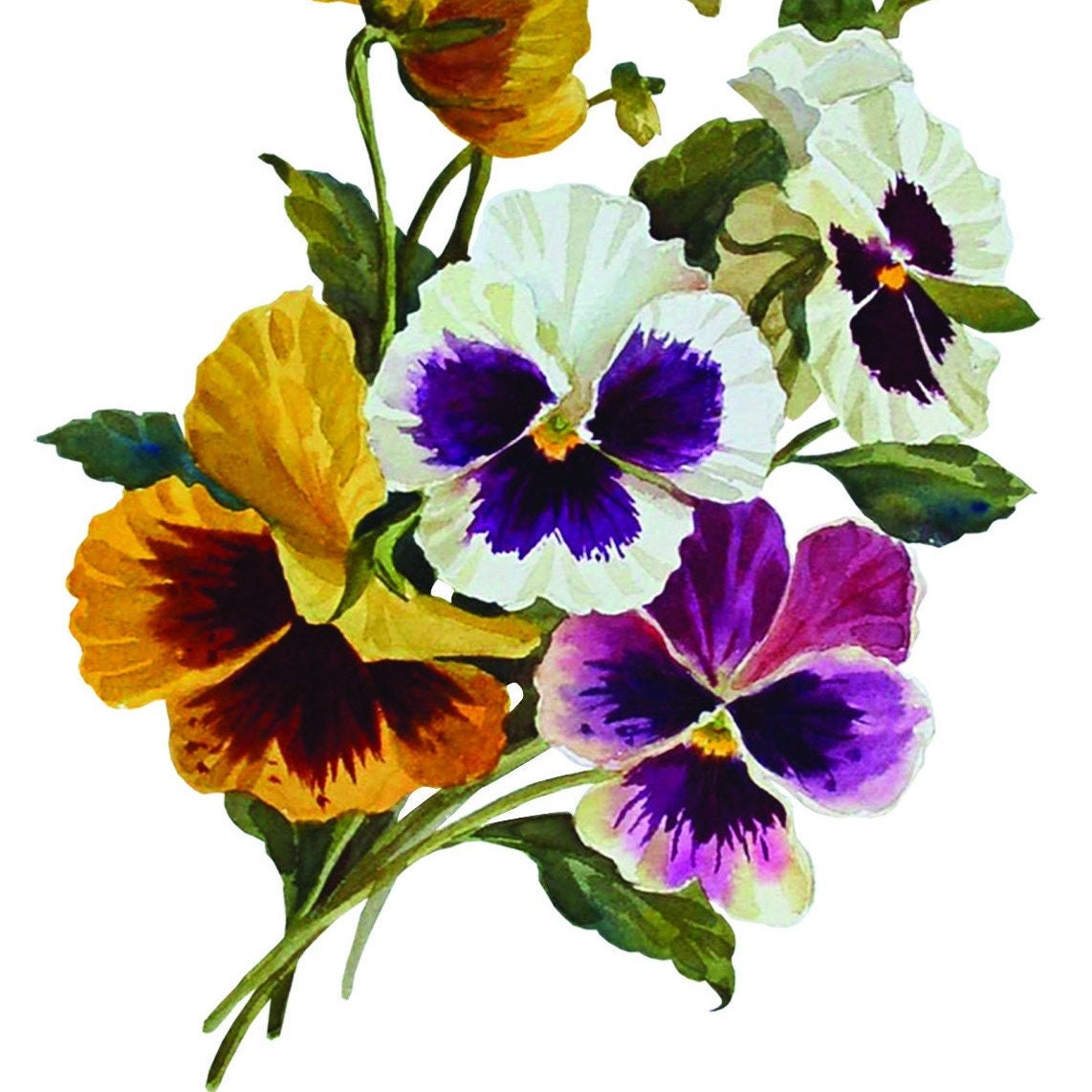 Easy Furniture Transfer - Decor Transfer - Furniture Upcycling - Floral Transfer - Violet