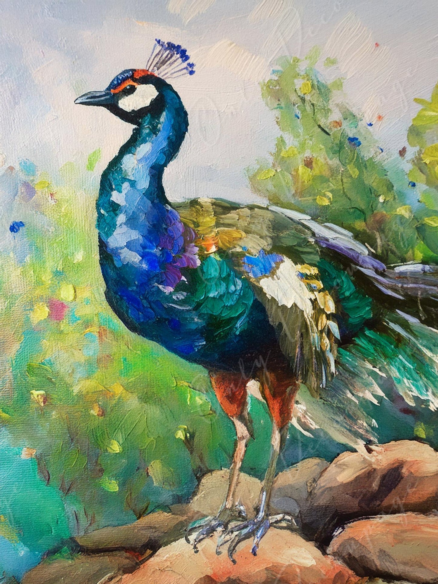 Large Decoupage Paper for Furniture - Pheasant - Rice Paper - Decoupage Paper - Oil Paint Bird