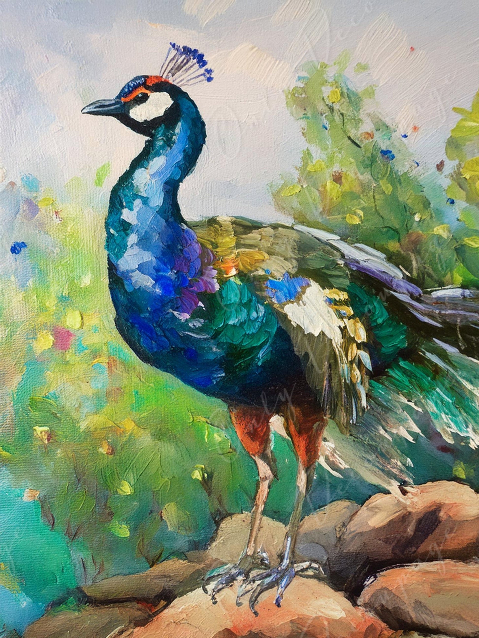 Large Decoupage Paper for Furniture - Pheasant - Rice Paper - Decoupage Paper - Oil Paint Bird