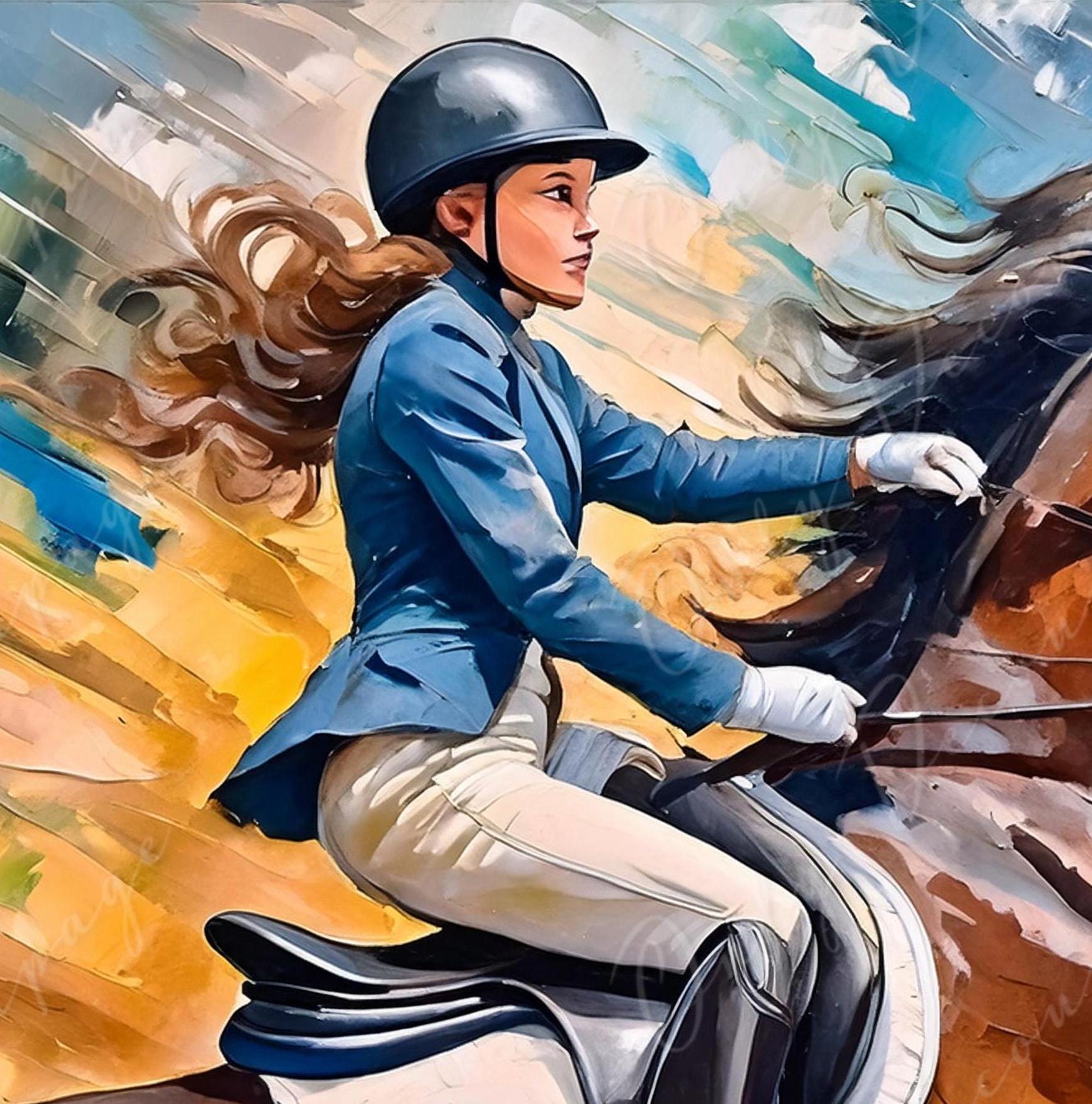 horse rider decoupage